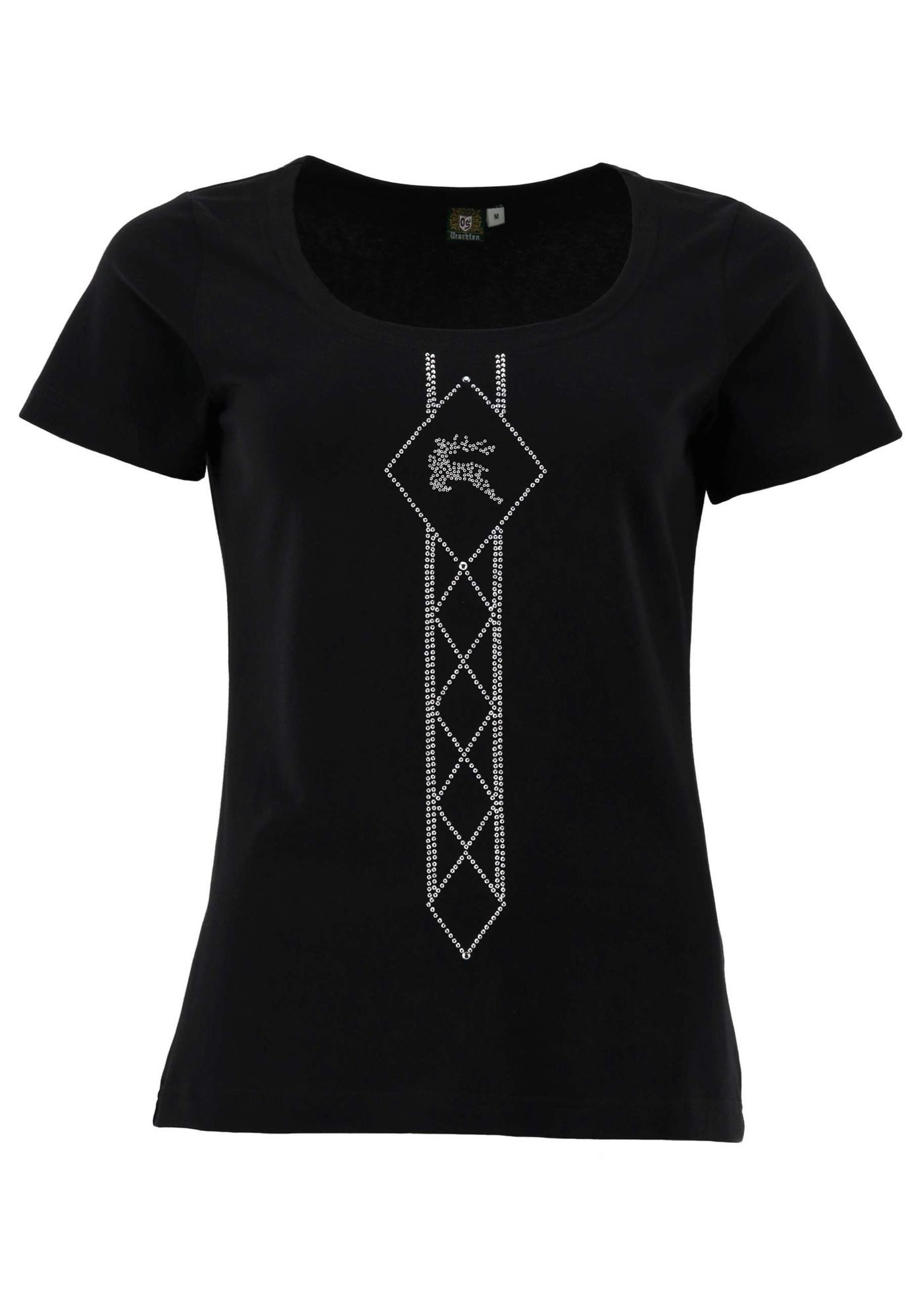 OS Trachten T-Shirt Dularo Tailliert, Rundhalsausschnitt, günstig online kaufen