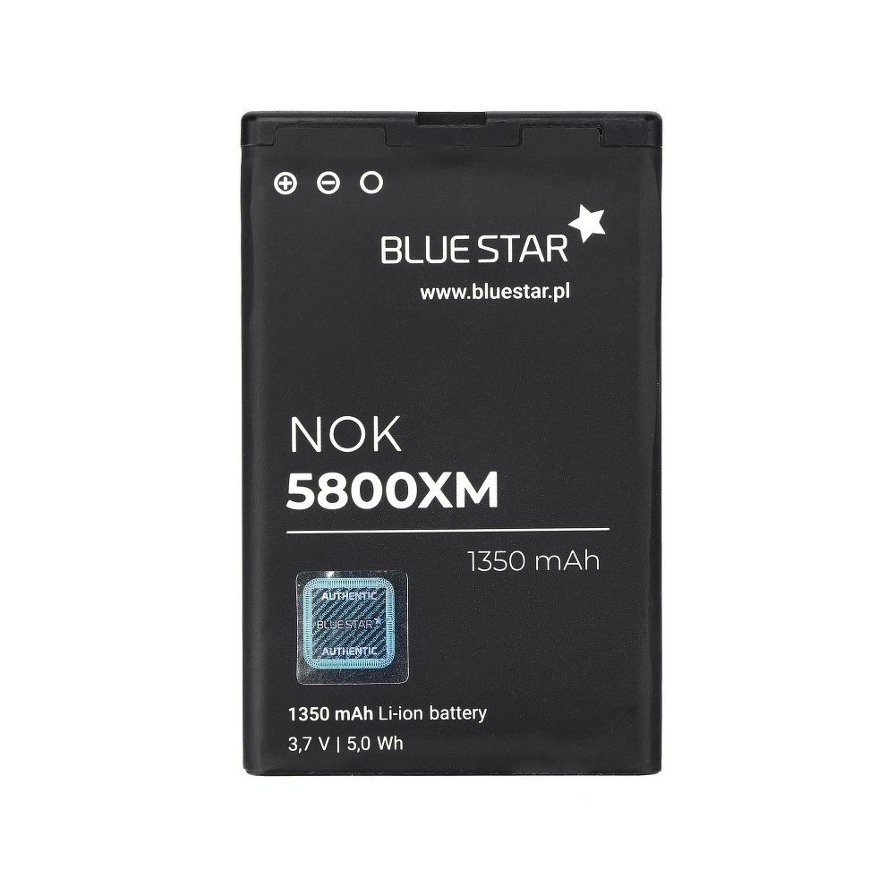 BlueStar Bluestar Akku Ersatz 5800 XM 5230 1350 Smartphone-Akku mAh / Nokia Batterie BL-5 mit kompatibel Accu / 5310 Austausch