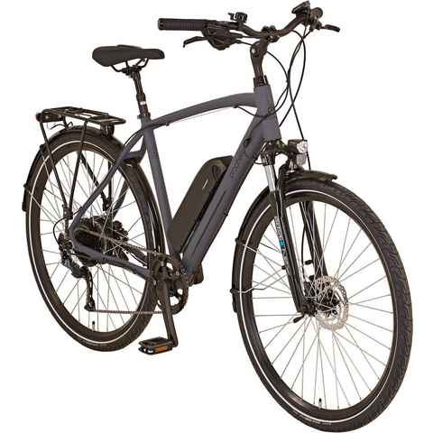 Prophete E-Bike Entdecker 20.EST.10, 8 Gang Shimano Altus Schaltwerk, Kettenschaltung, Heckmotor, 374 Wh Akku, Pedelec, Elektrofahrrad für Damen u. Herren, Trekkingrad