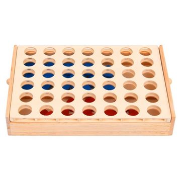 vidaXL Spiel, Vier gewinnt Spiel 24x15x4 cm Massivholz