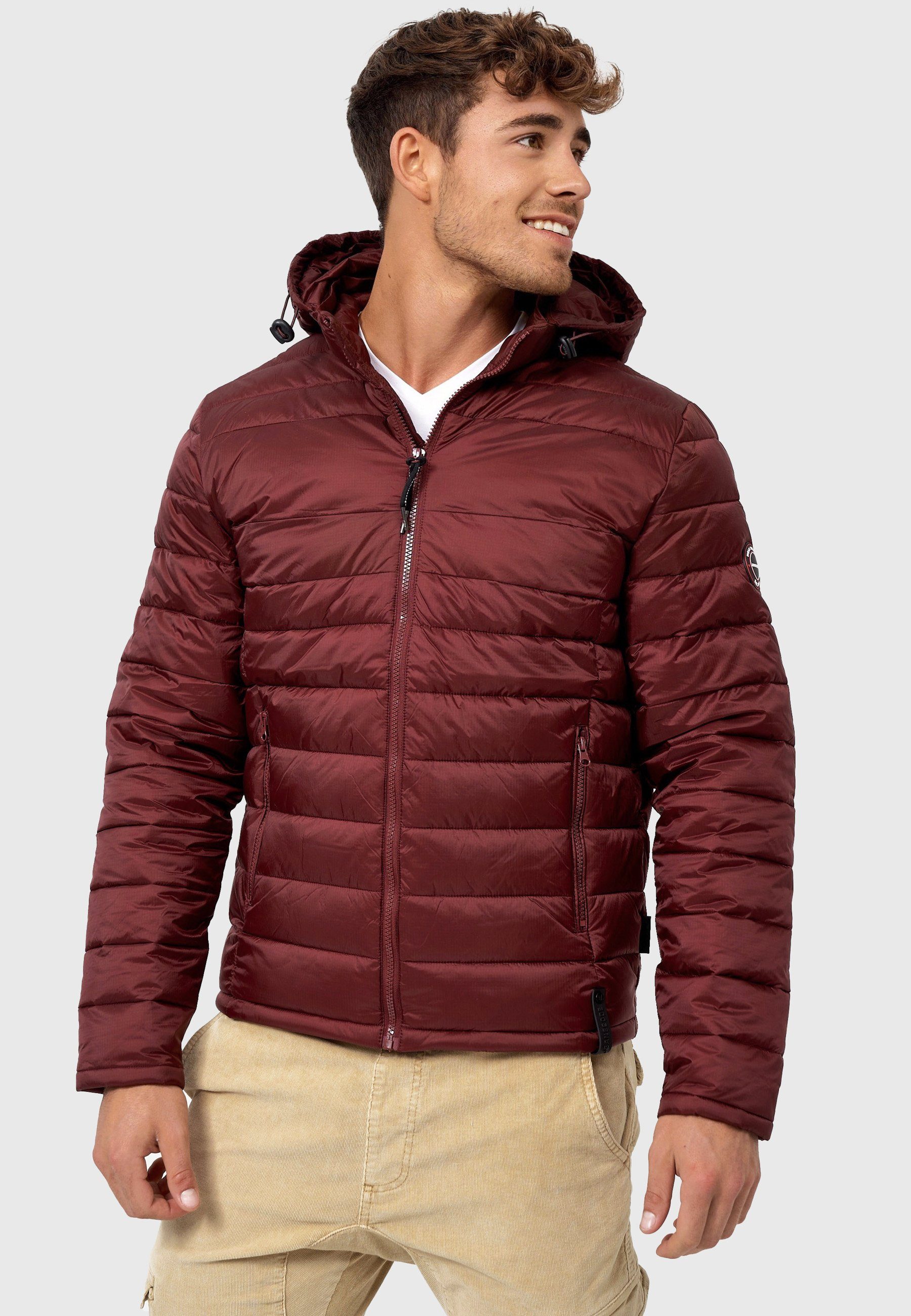 Indicode Steppjacke Herren Hampshire Herrenjacke Daunen-Optik mit elastischen Bündchen