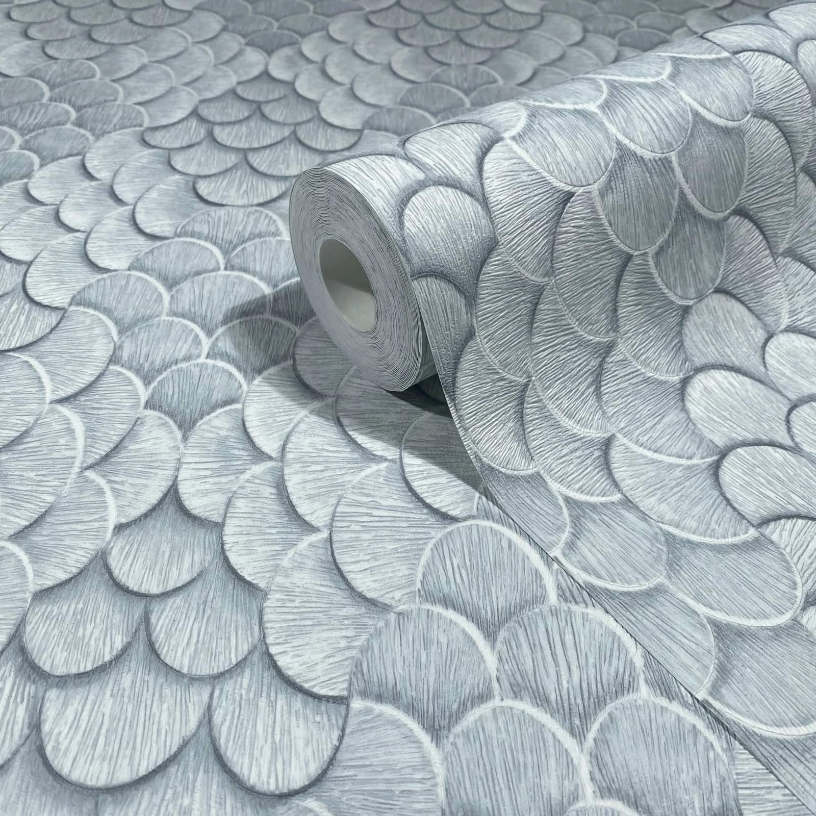 Marburg Vliestapete Abstrakt Floral 3D-Optik Hellblau 35813 Fashion Icon