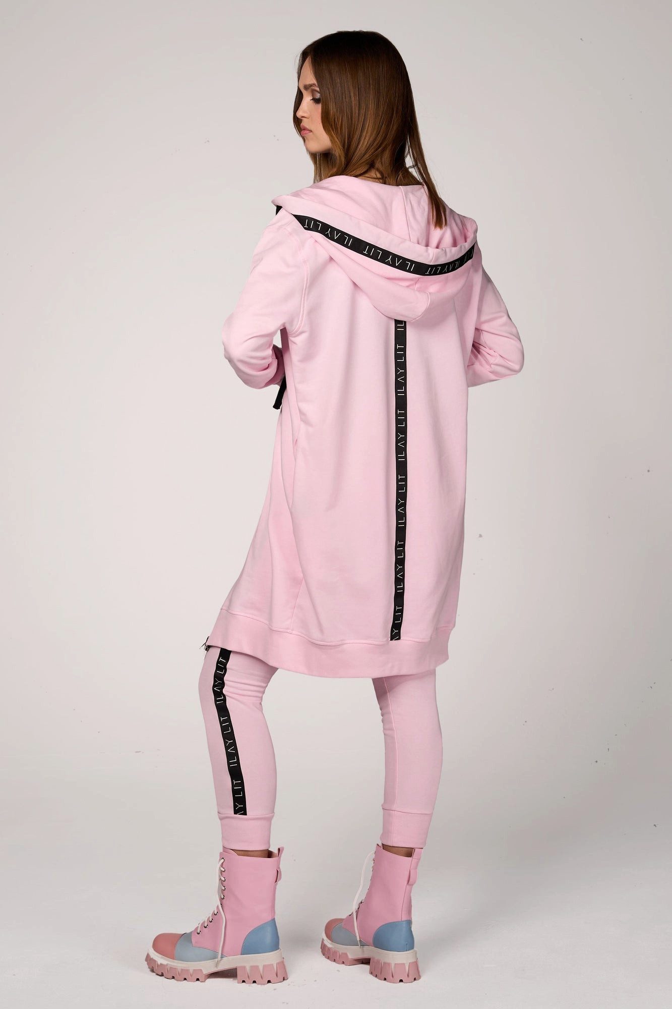 ILAY Lit Hoodie Hoodie Coat Midi Rosa