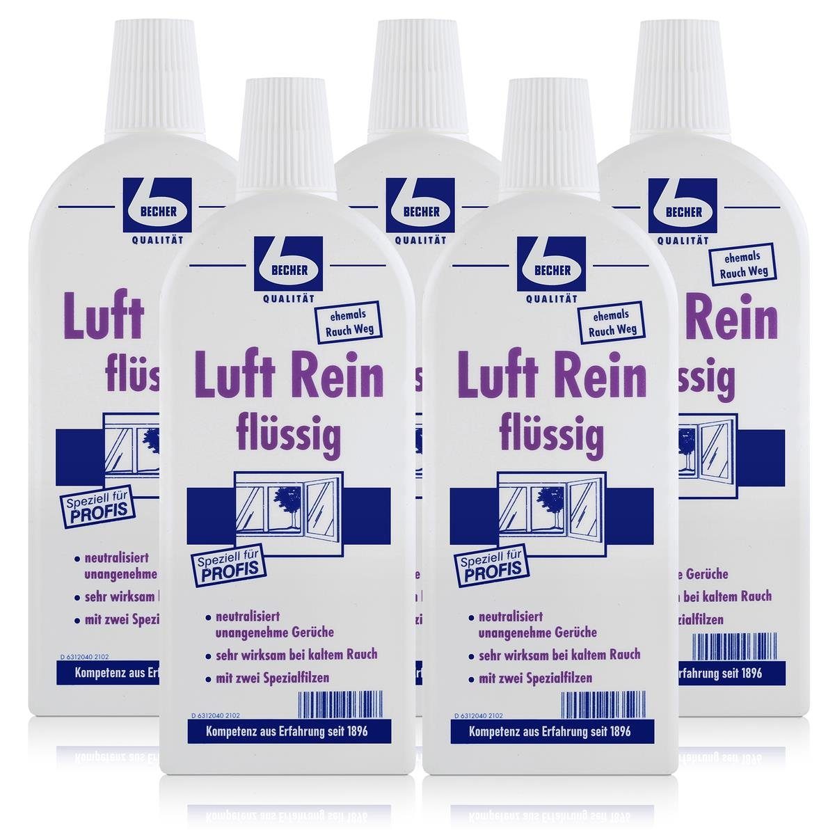 Raumduft Dr. Becher Luft Rein 500ml neutralisiert unangenehme Gerüche (5er Pack