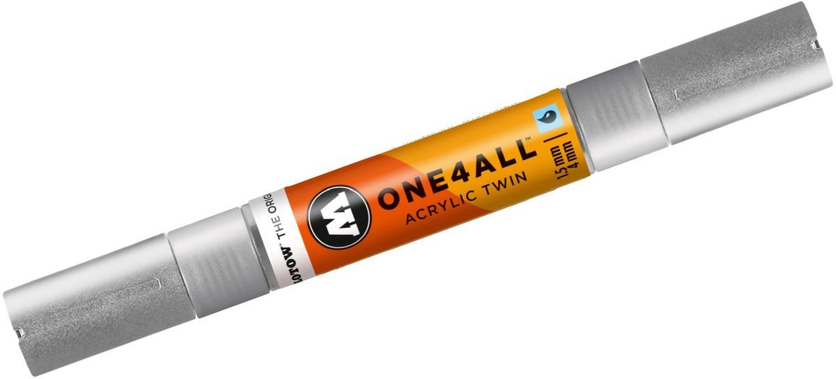MOLOTOW Permanentmarker Permanentmarker One4All Acrylic Twin nachfüllbar 1,5 und 4mm metallic