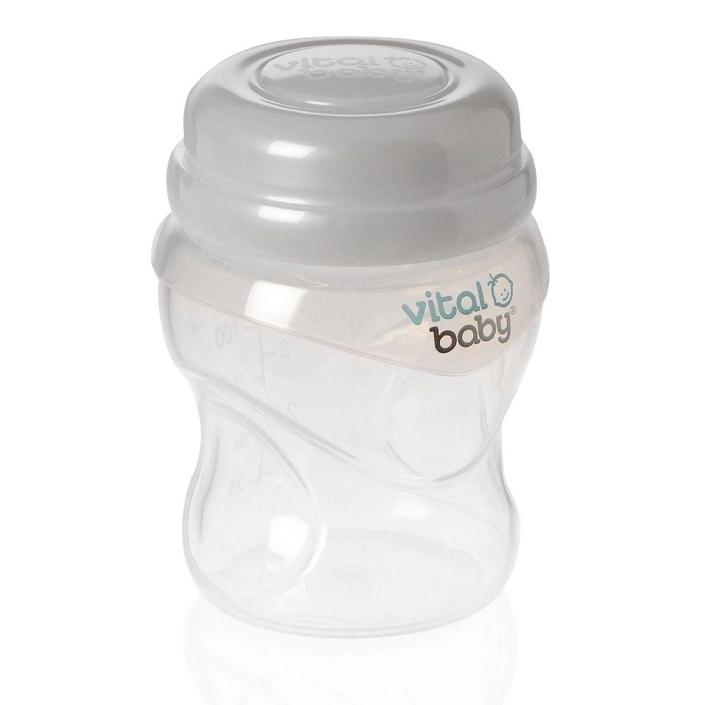 Vital Baby Babyflasche erfonomisch geformte Airflow Silikon-Flasche 150ml, Anti-Kolik-System