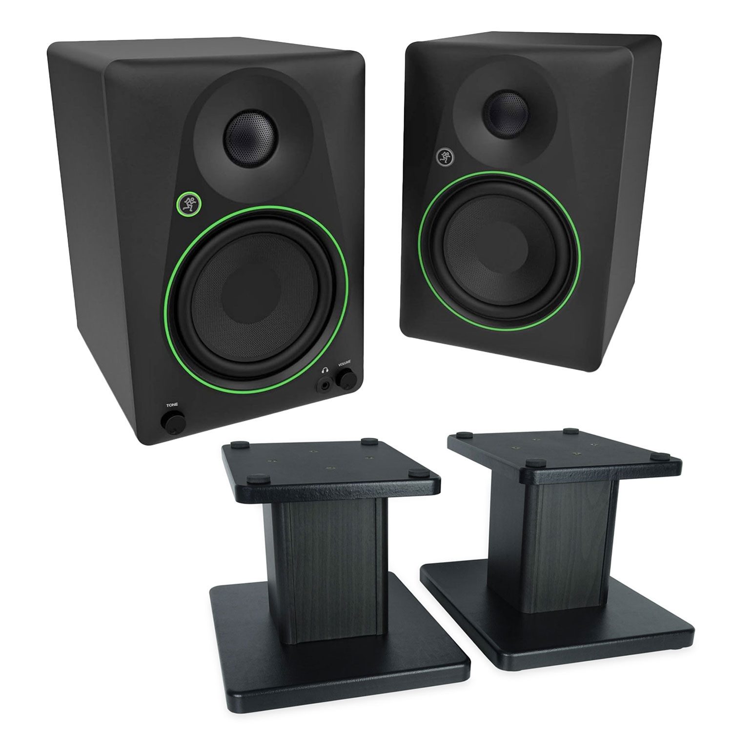 Mackie Studio-Monitore CR5BT mit Boxenständer Bluetooth-Lautsprecher