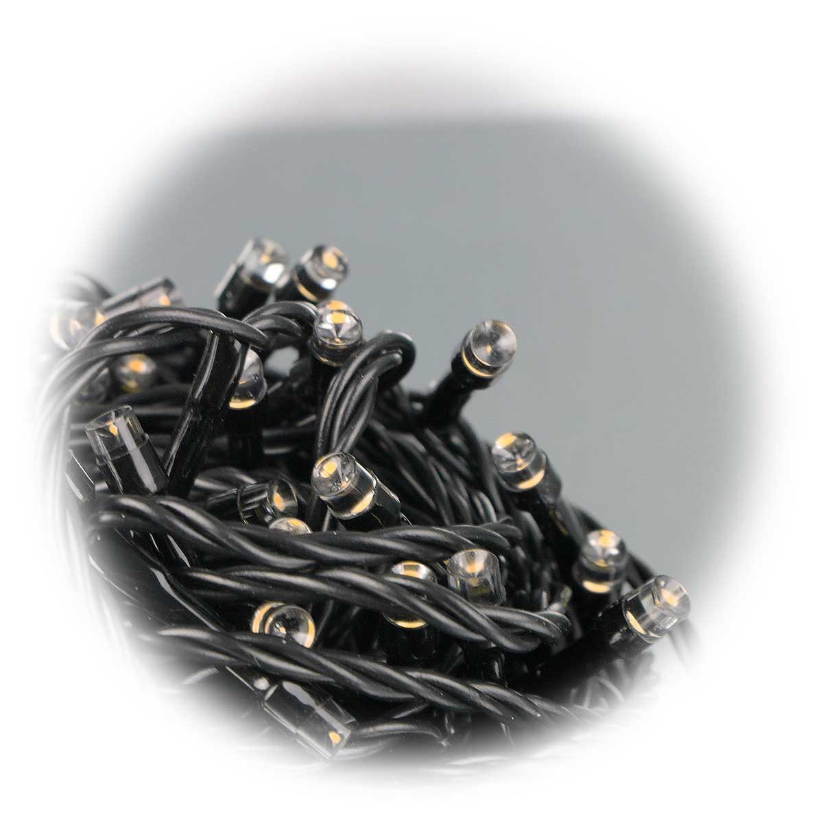 EGB LED-Lichterkette Batterielichterkette 18m, 180 LED IP44 Außen Timer