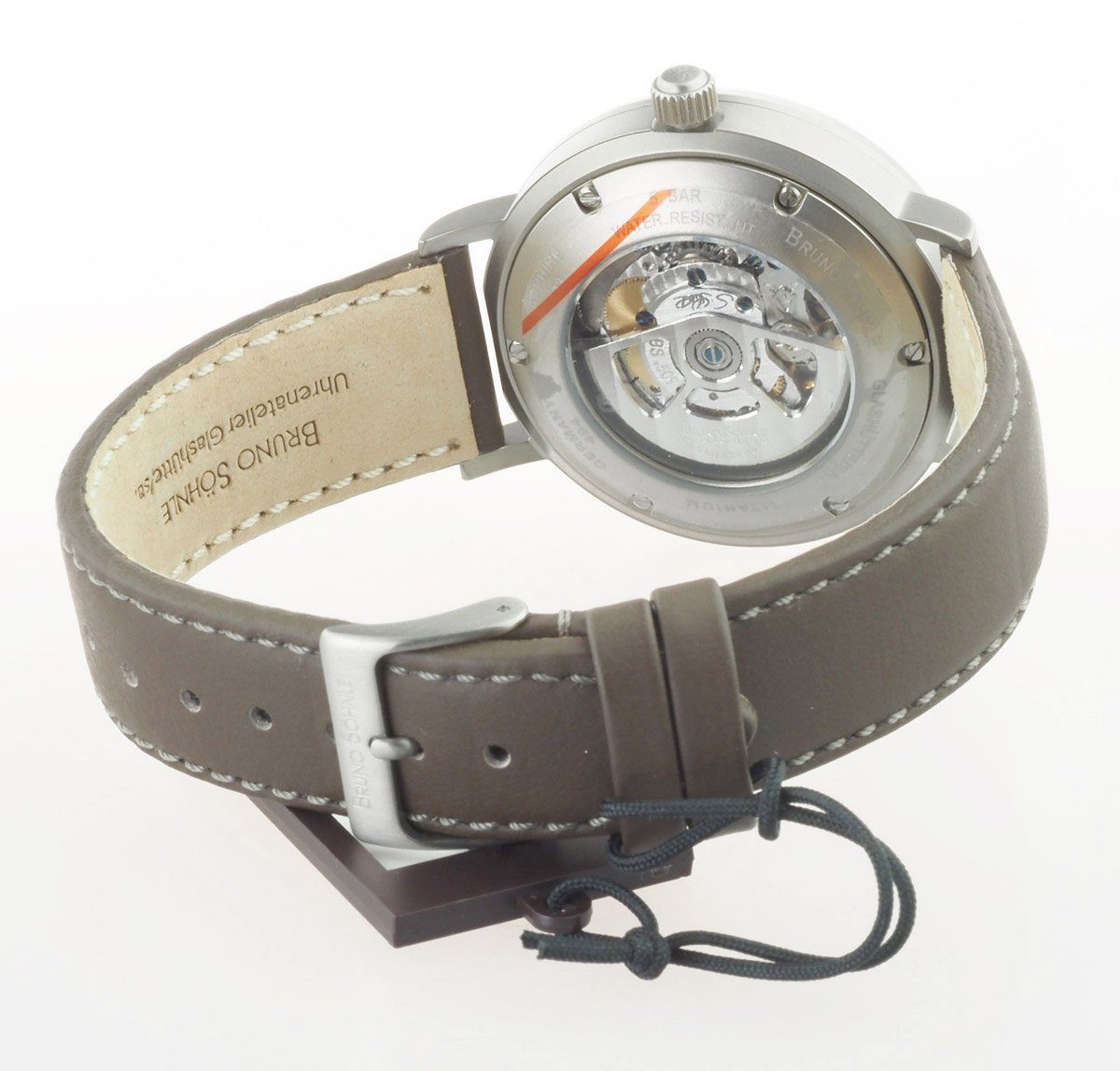 BRUNO SÖHNLE Automatikuhr 17-12193-261 Herren Uhr Titan Frankfurt Saphirglas Neu OVP, Uhrwerk: Atelierkaliber BS509 (Basis schweizer SW200-1)