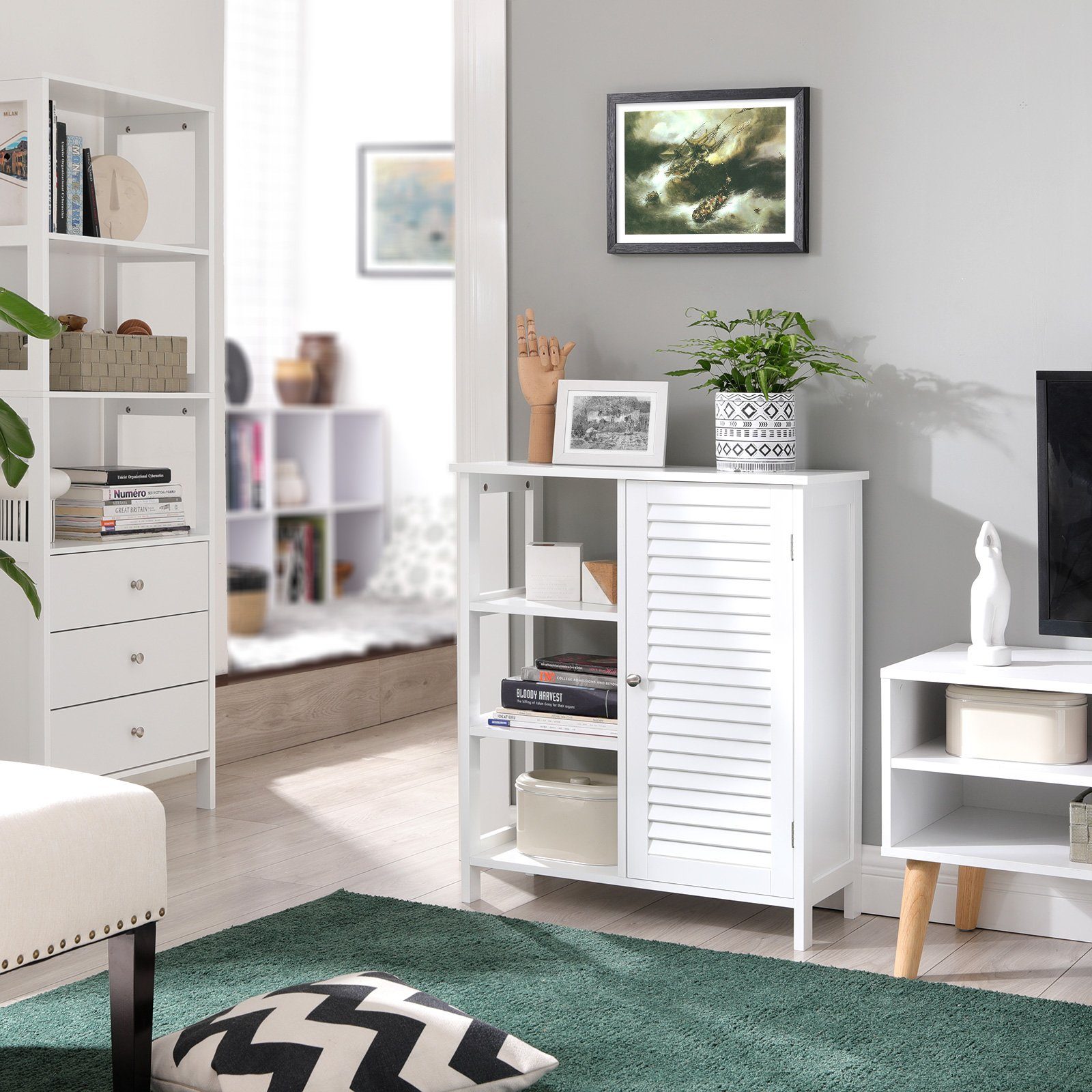 VASAGLE Badkommode »BBC140W01«, Sideboard Badezimmerschrank, Badschrank