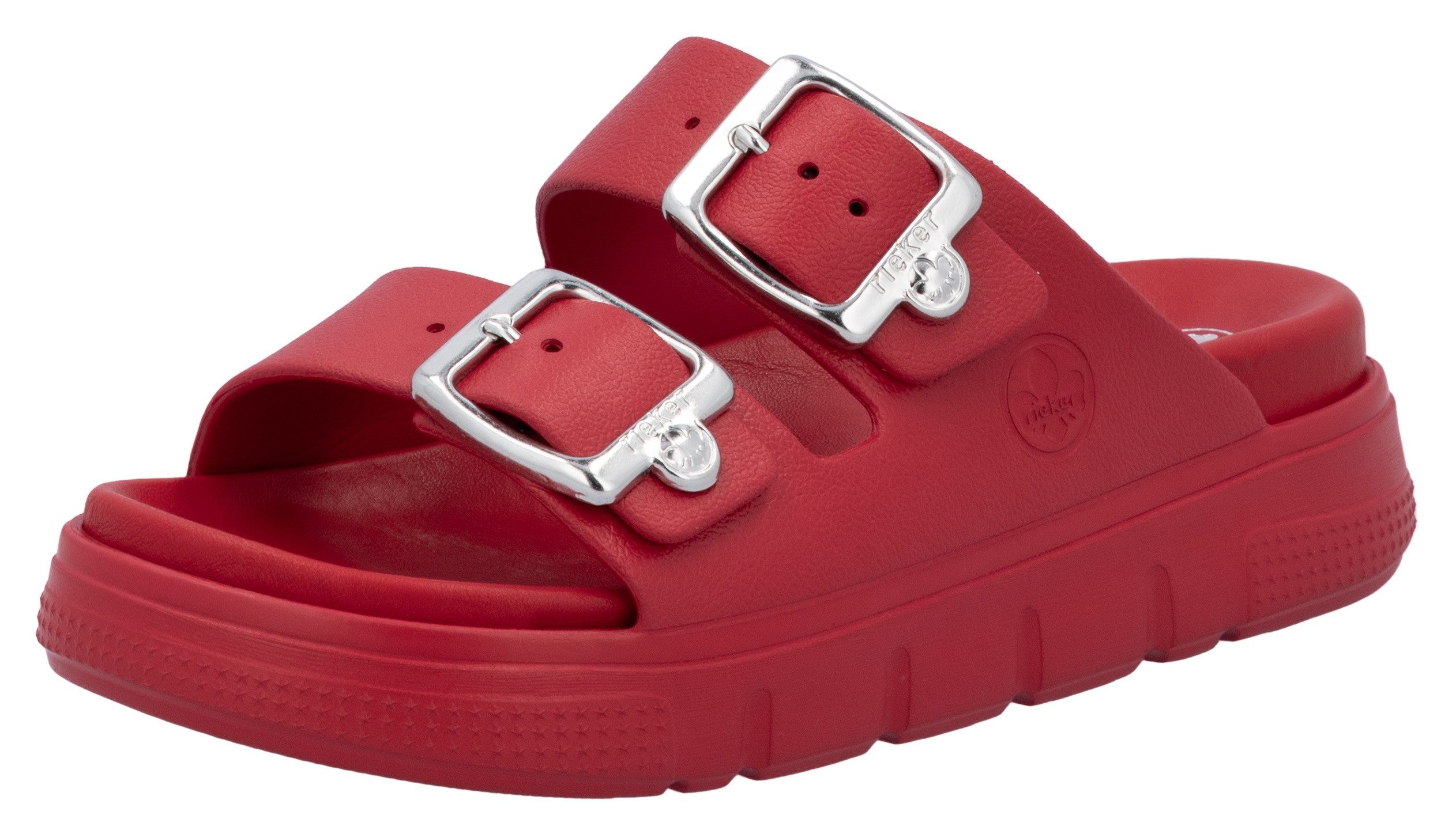 Rieker Pantolette, Plateau, Sommerschuh, Schlappen in Weite G (weit) günstig online kaufen