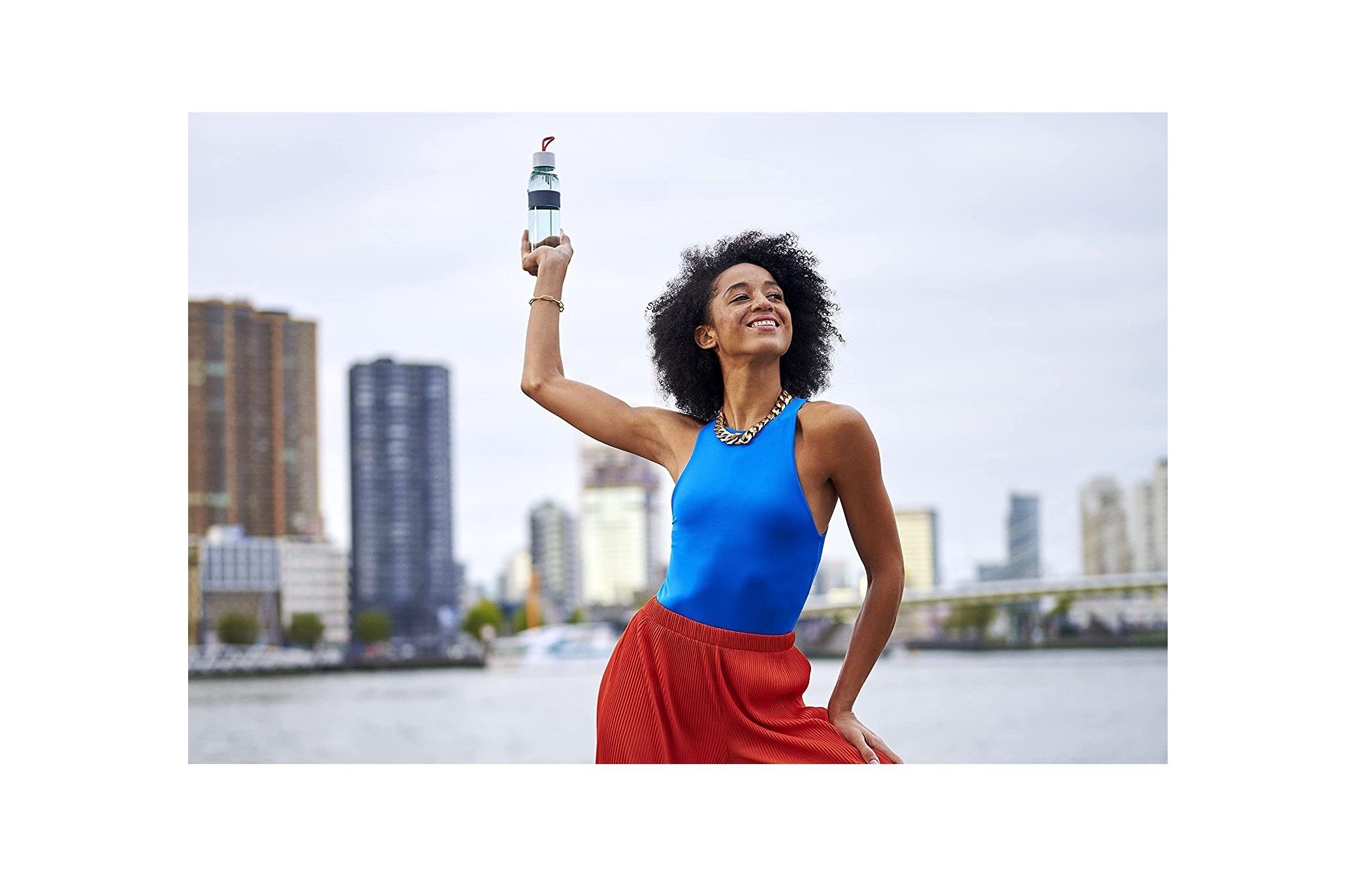 Mepal Trinkflasche Limited Edition Trinkflasche Ellipse-Lemon Vibe – 500 ml Inhalt, auch für kohlensäurehaltige Getränke