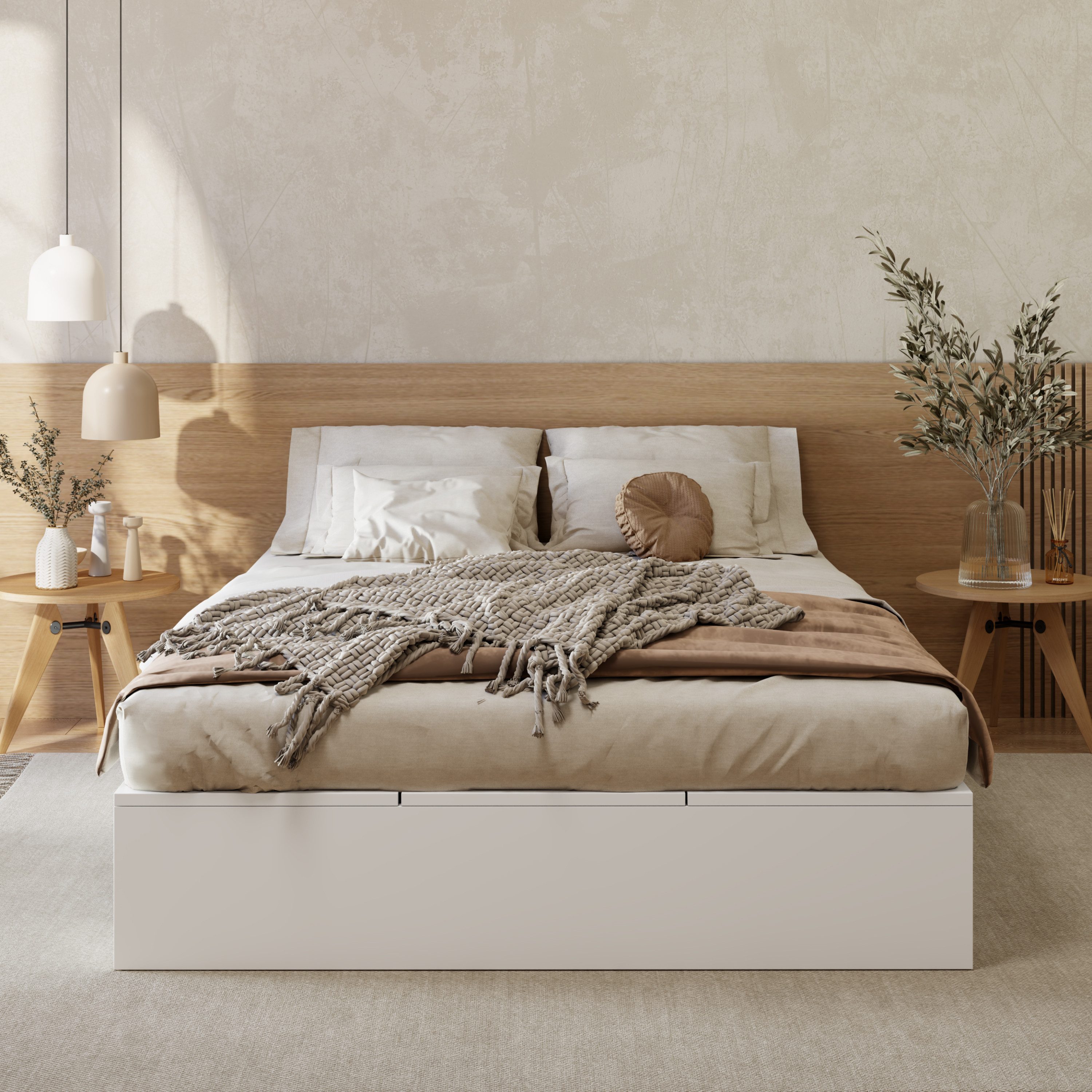 STILVORA Bettgestell 140×200 mit Stauraumbox unter günstig online kaufen