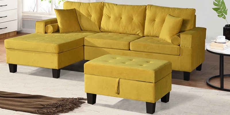 HOME DELUXE Sofa »ROM«, 2 Teile, breite bequeme Sitzfläche