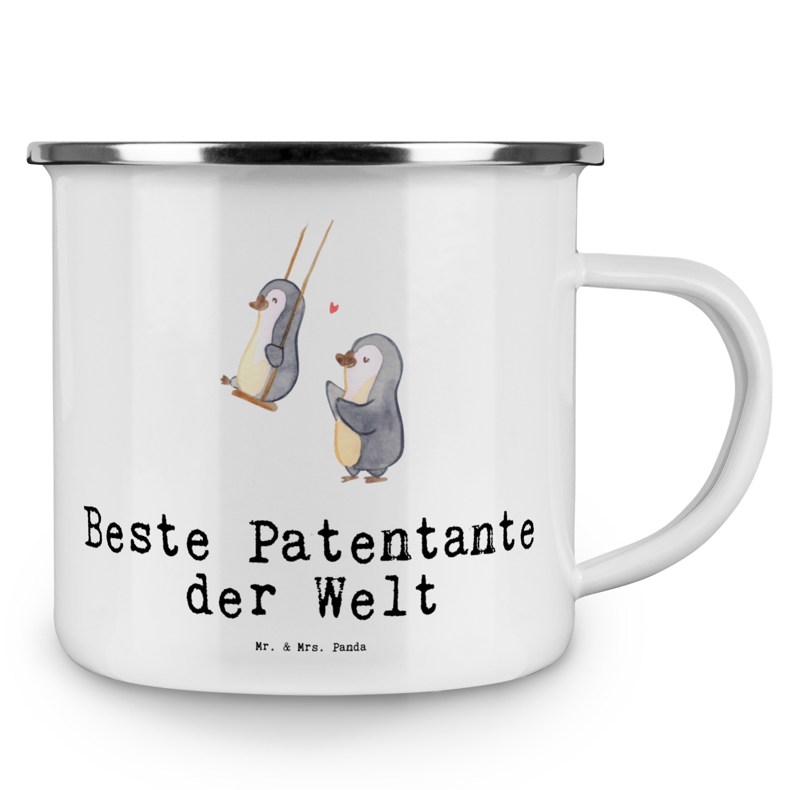 - Bedanken, Beste Kleini, Weiß Geschenk, - Mr. Patentante Welt der Panda & Emaille Mrs. Becher Pinguin