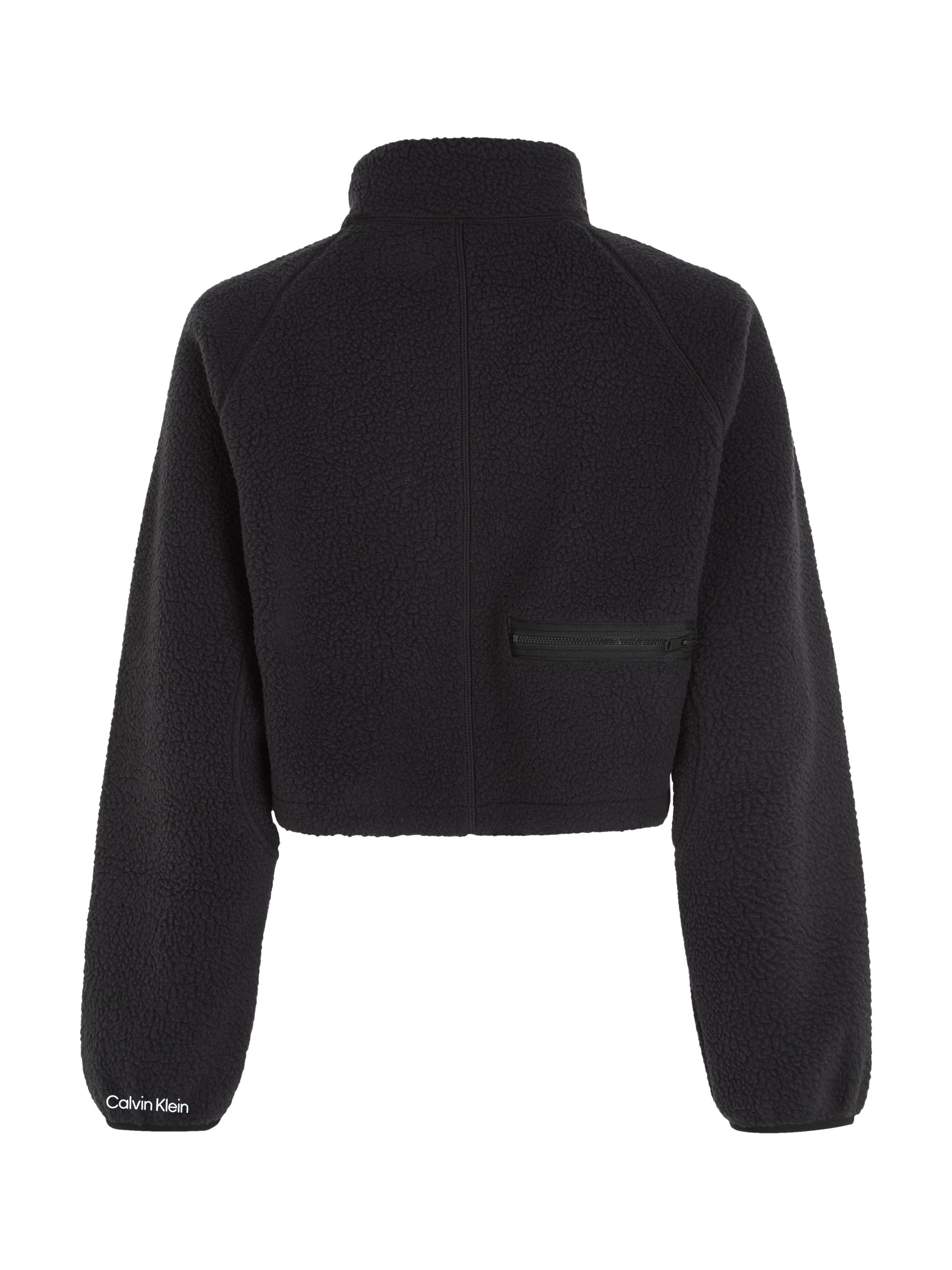 Calvin Klein Sport Stehkragenpullover schwarz HYBRID Pullover Sherpa 