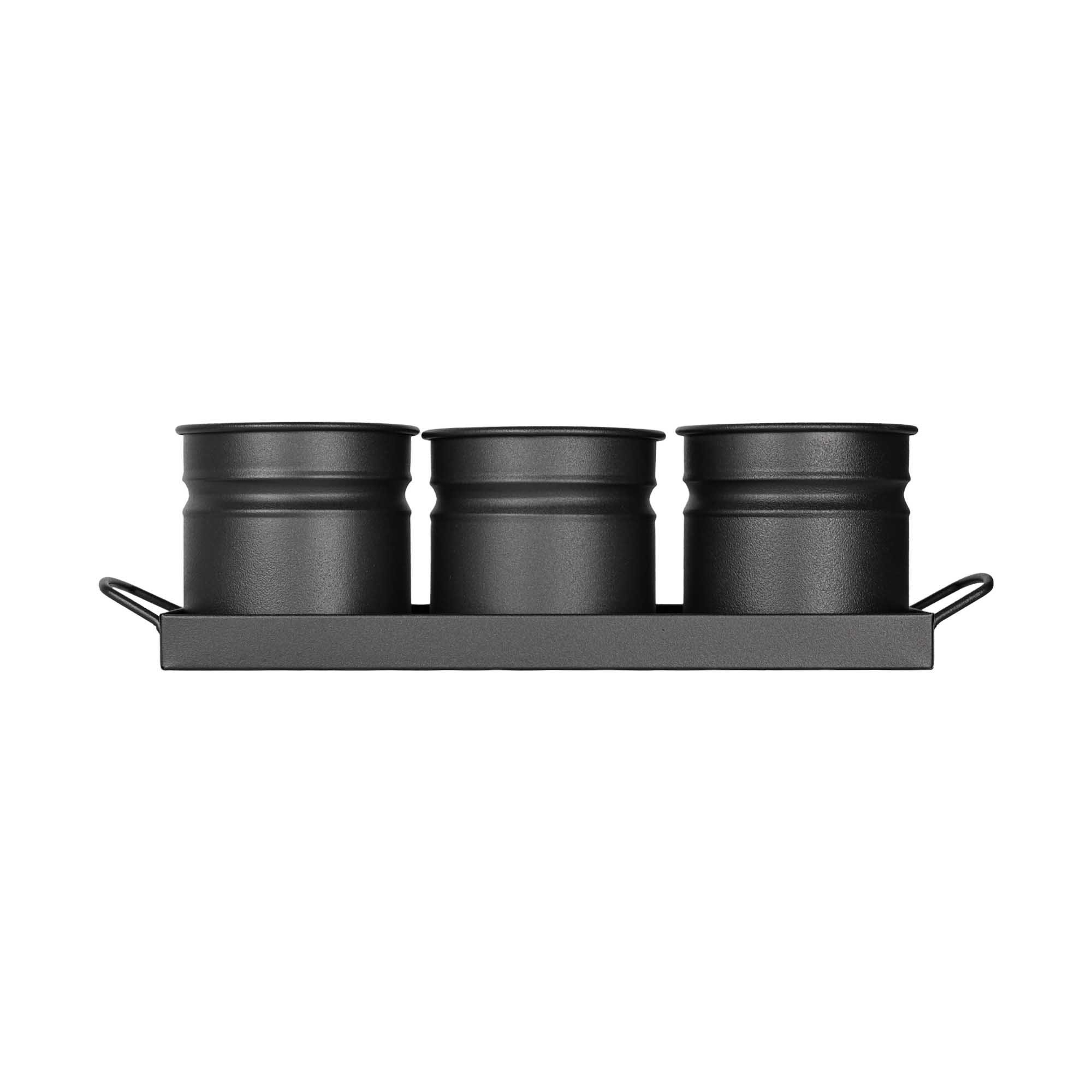 Mary's Garden Supplies Blumentopf Mary's Garden Supplies 3 Miniatur-Metalltabletts 40 cm, Farbe schwarz