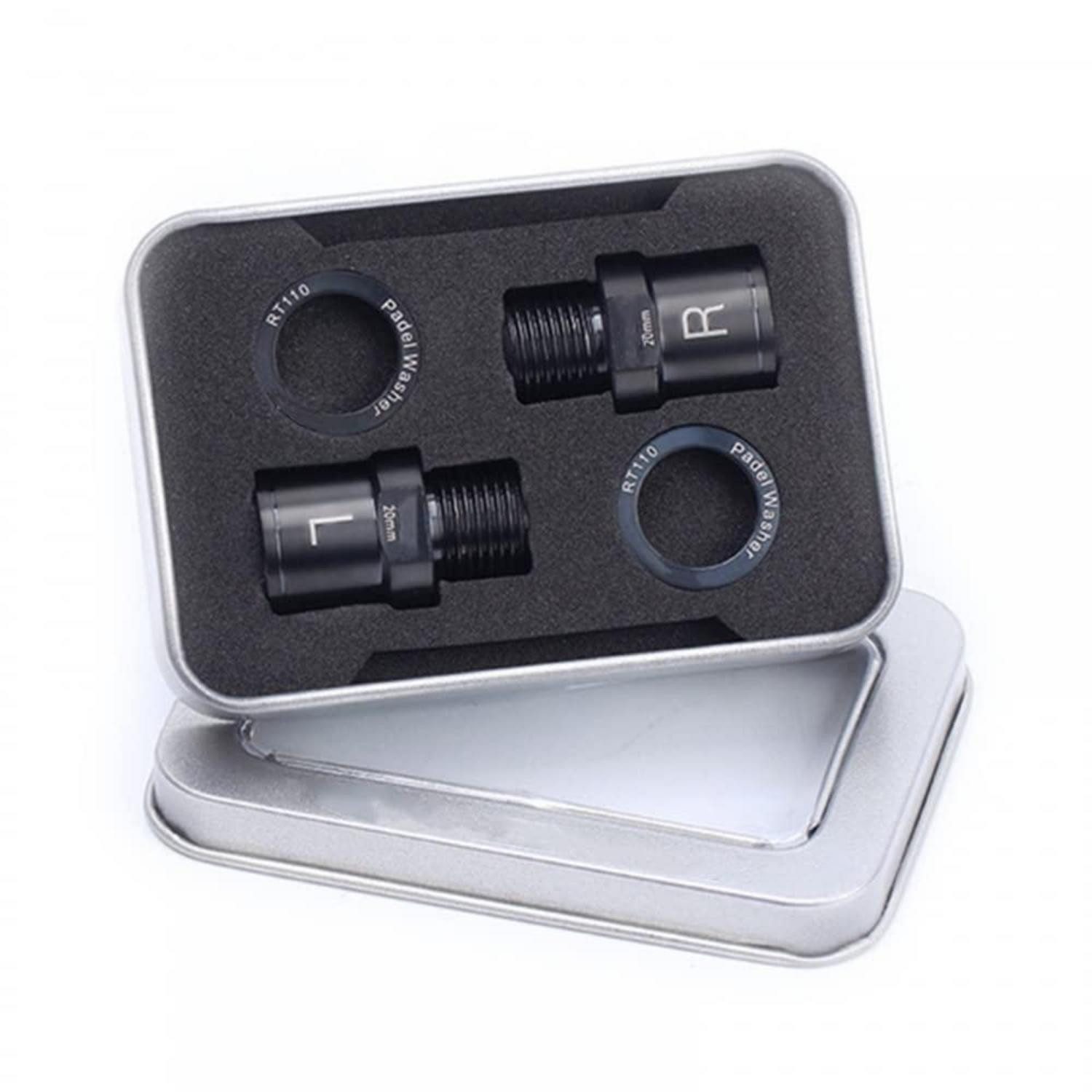 LuxusKollektion Fahrradpedale Fahrrad Pedal Extender 20mm Titan Schwarz