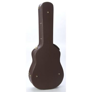 FAME Gitarrentasche (DA-1 Dreadnought Case, Dunkelbraun, Wetterfester Koffer für Westerngitarren, Extra Dicke Plüsch-Polsterung, Großes Zubehörfach, Stabil und Leicht Tragbar, Gitarrenkoffer und Gitarrentaschen, Gitarrenkoffer Westerngitarre), DA-1 Dreadnought Case, Wetterfester Koffer, Extra Dicke