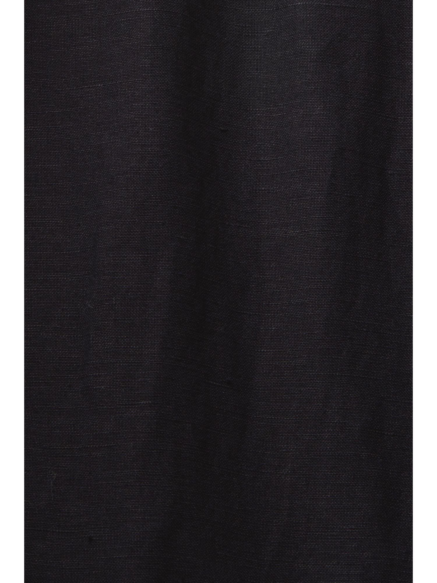 Esprit Minikleid Leinenmix BLACK aus in Hemdkleid Minilänge
