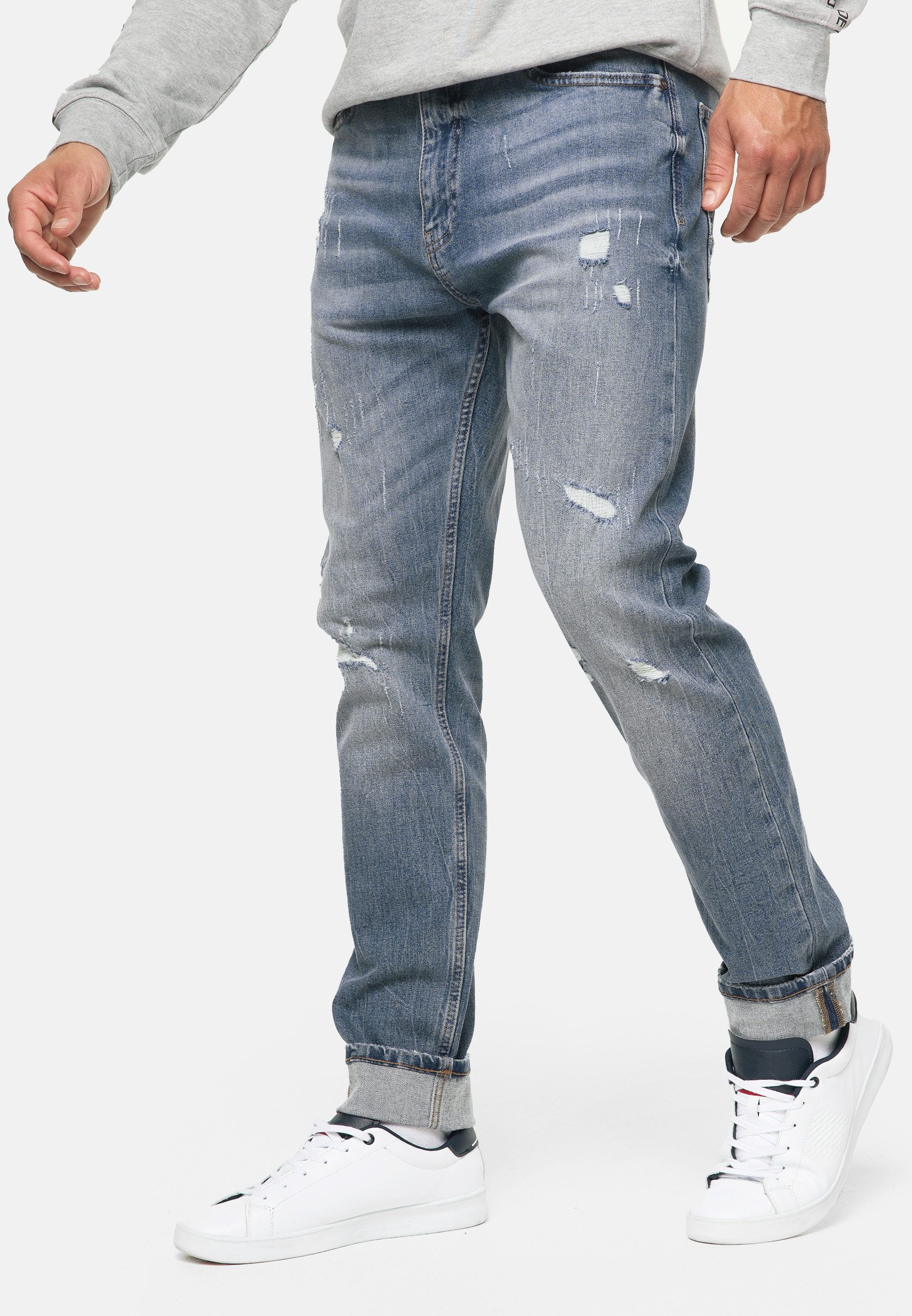 INDICODE Regular-fit-Jeans Herren INSmalinos Jeanshose Herrenhose Stylische Regular-Fit-Jeans mit elastischem Denim – Bild 3 von 5