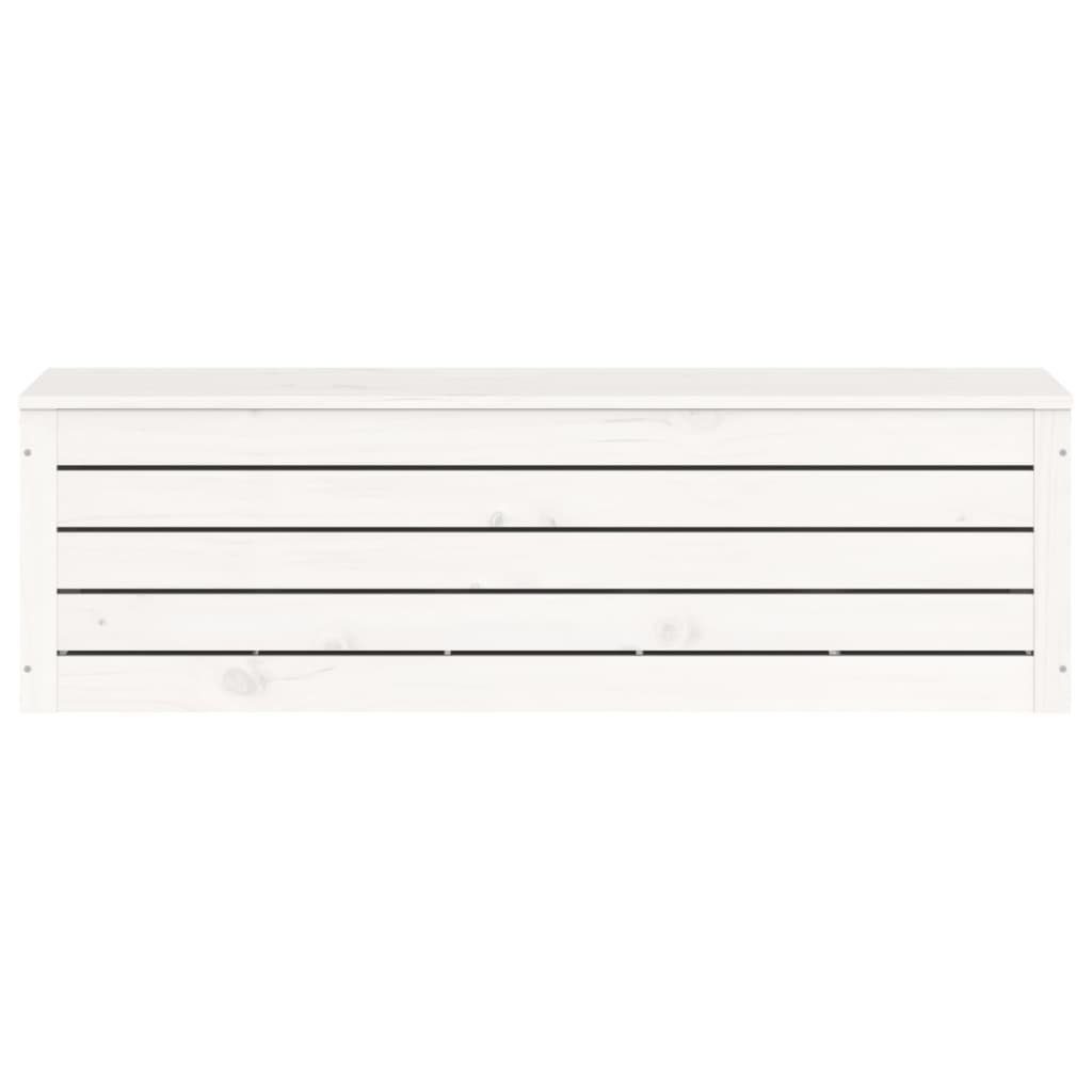 Kleiderschrank Weiß Truhe Kiefer vidaXL Massivholz 109x36,5x33 (1-St) cm