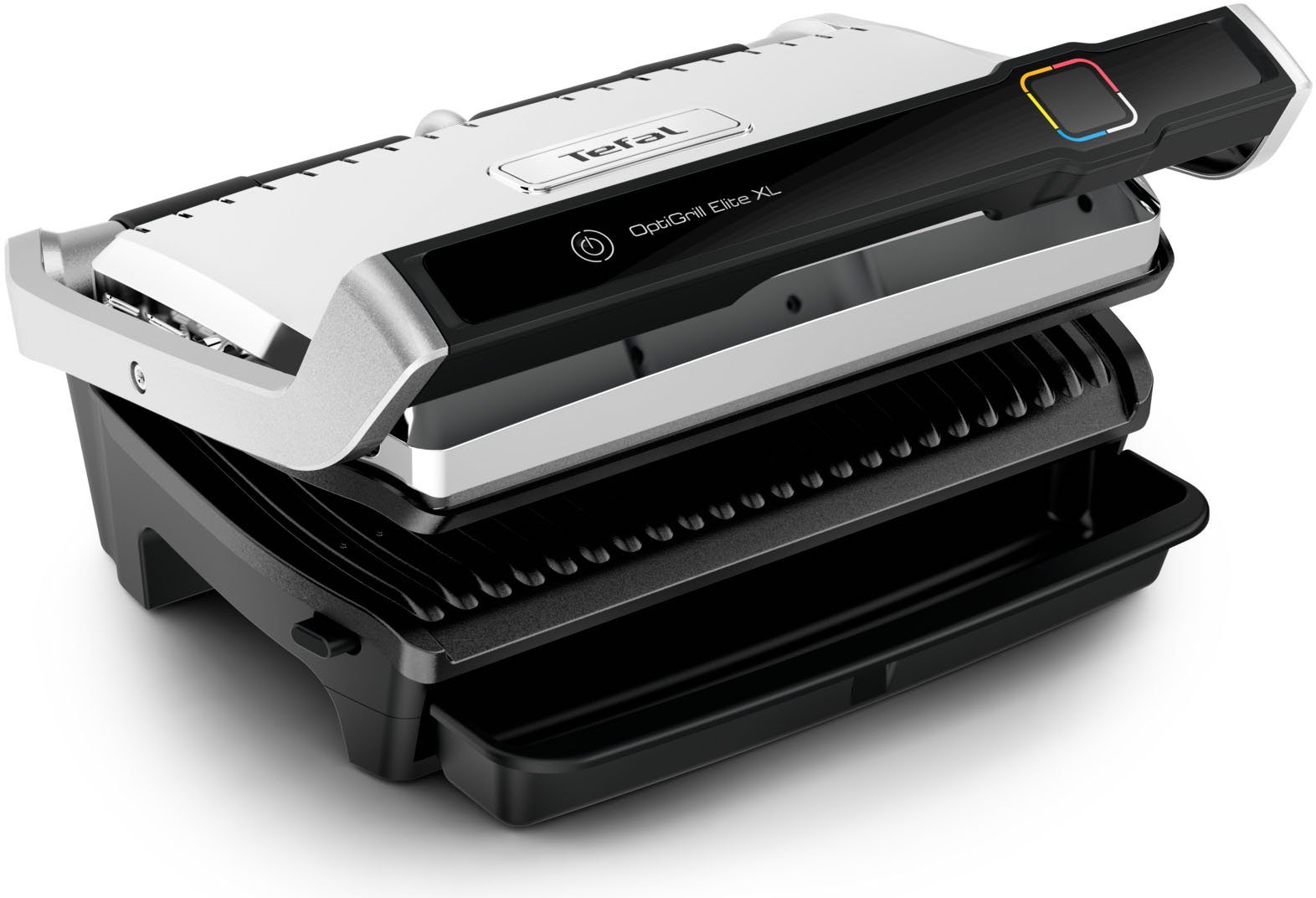 Tefal Kontaktgrill GC760D Optigrill Elite XL, 2200 W, Countdown zum perfekten Ergebnis, extra Grillboost für Grillstreifen