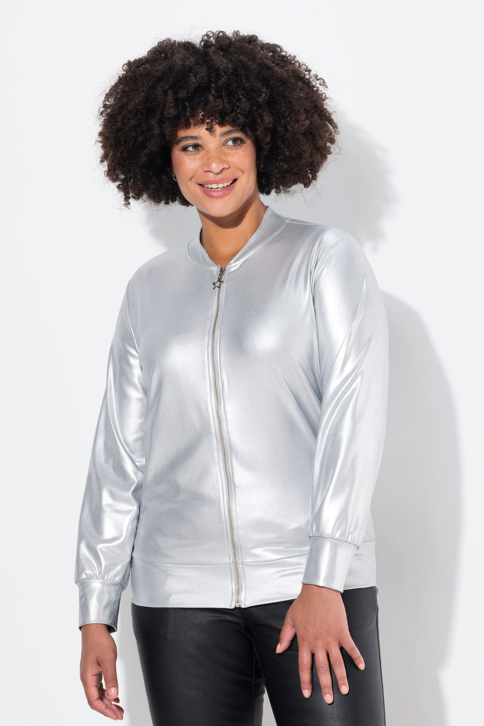 Angel of Style Kurzjacke Blouson Silber-Metallic günstig online kaufen