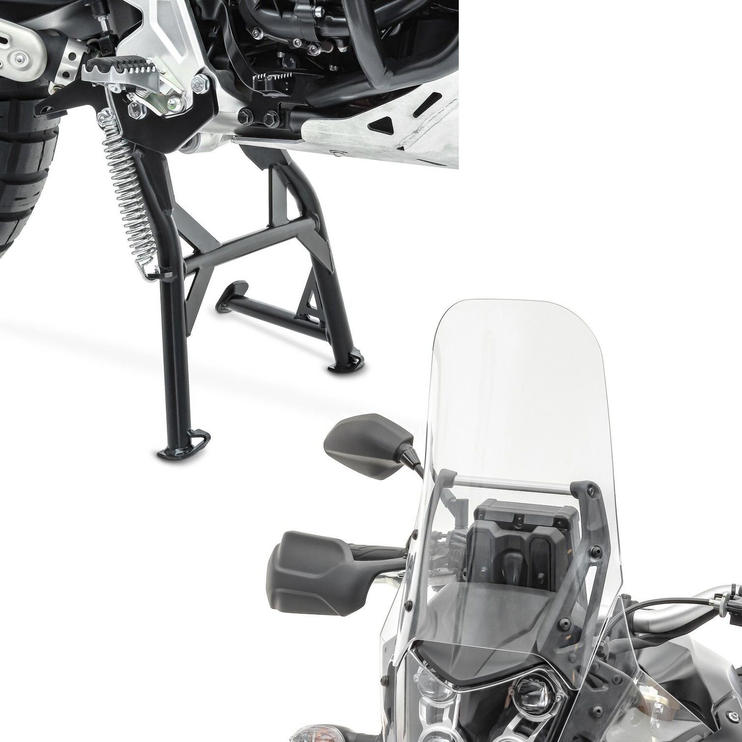 ConStands Motorradheber Set Hauptständer + Tourenscheibe S1