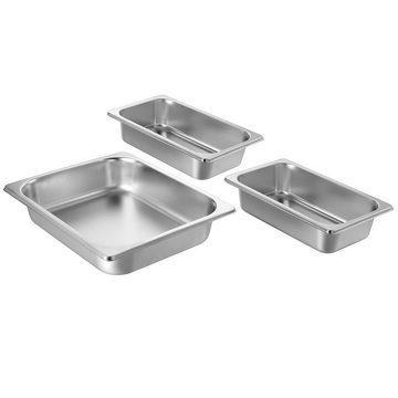 Mahlzeit Speisenwärmer Chafing dish "Nancy" mit 1x 1/2 + 2x 1/4 GN Warmhaltebehälter