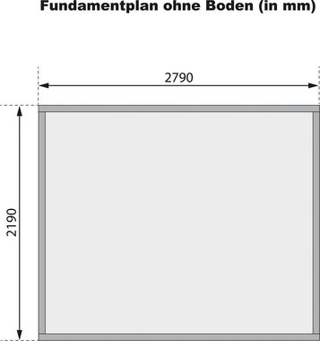 Karibu Gartenhaus Schloßsee 3, BxT: 315x273 cm, (Set), mit Fußboden im Haus