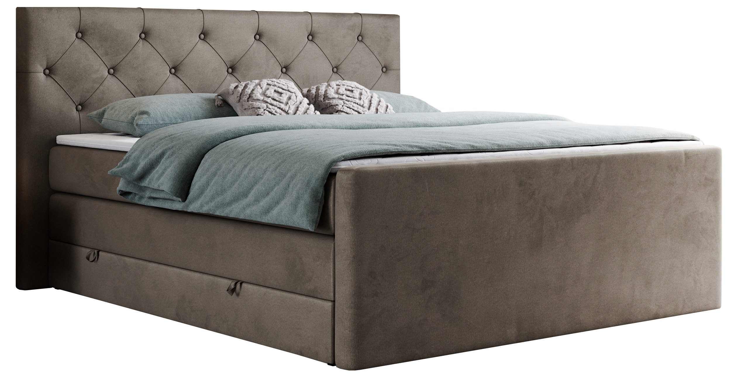MKS MÖBEL Boxspringbett KING VELEN (T30-Schaum, günstig online kaufen