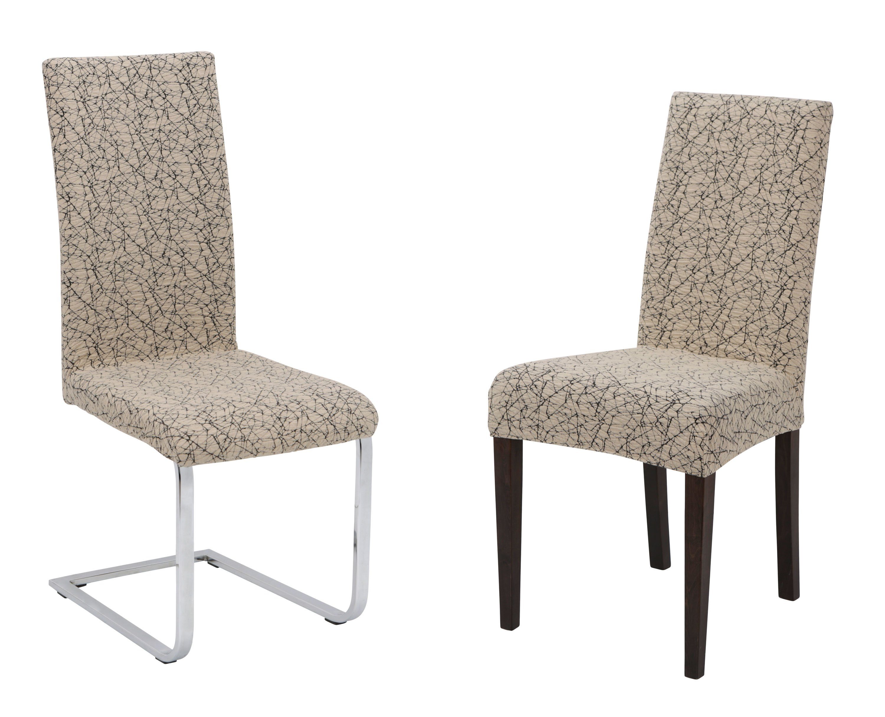 Stuhlhusse Universal Stretch Stuhlhussen, elastische Husse Bi-Elastic, Marmor