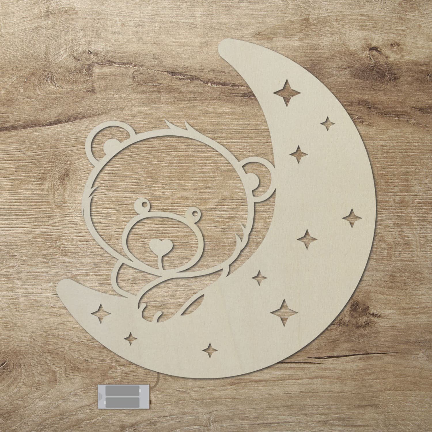 Namofactur LED Dekolicht »Bär auf Mond Nachtlicht Wand Deko Kinderzimmer«  online kaufen | OTTO