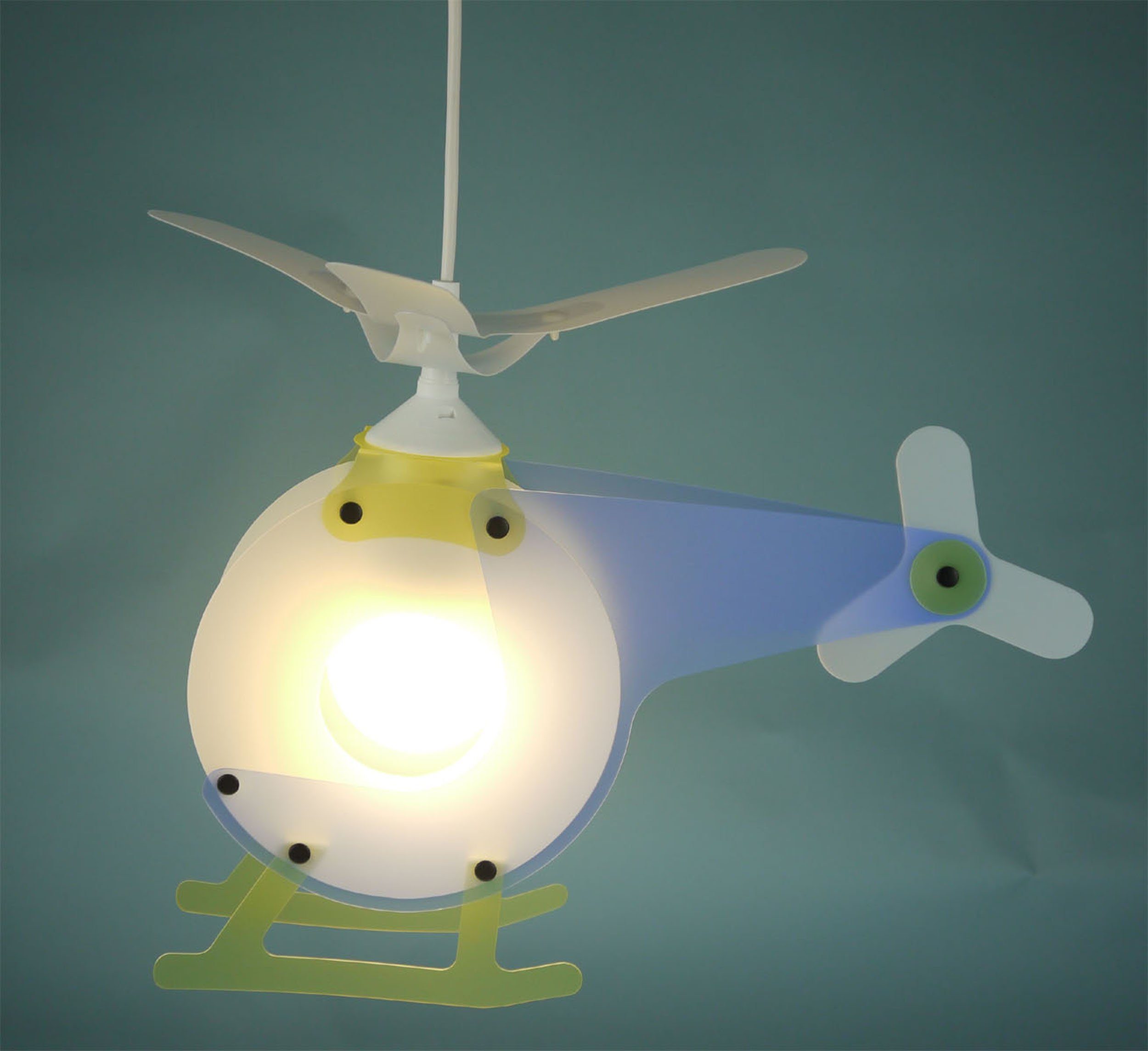 niermann Hängeleuchte Hubschrauber, Kinderlampe, Pendelleuchte Hubschrauber, Kinderzimmer