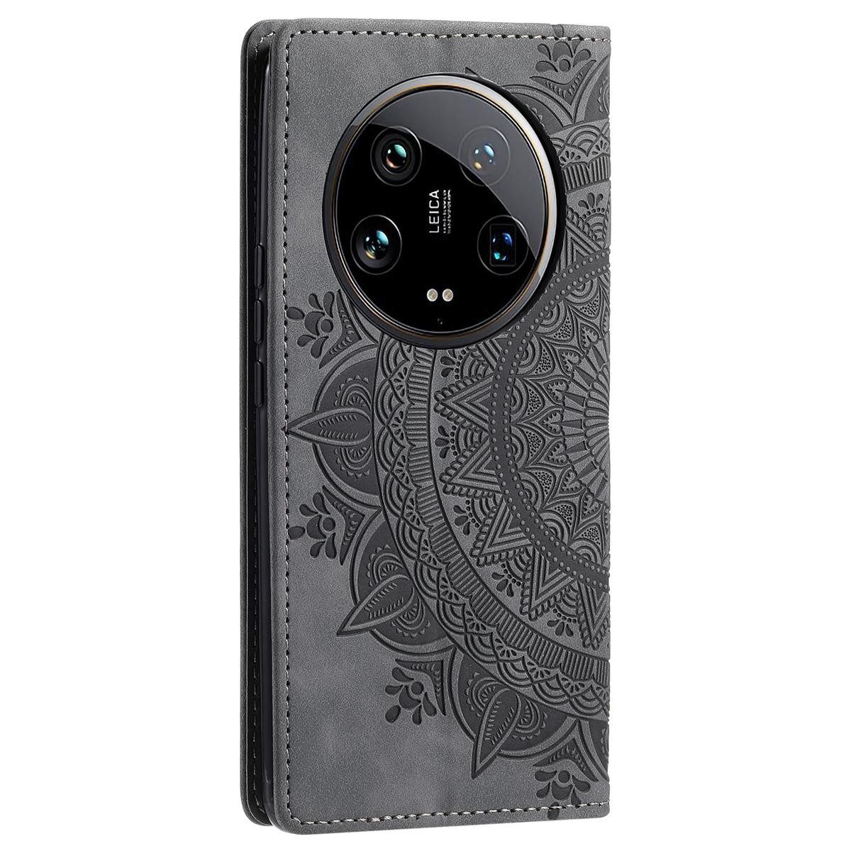 CoverKingz Handyhülle Hülle für Xiaomi 14 Ultra Handyhülle Flip Case Cover Schutz Etui, Mandala