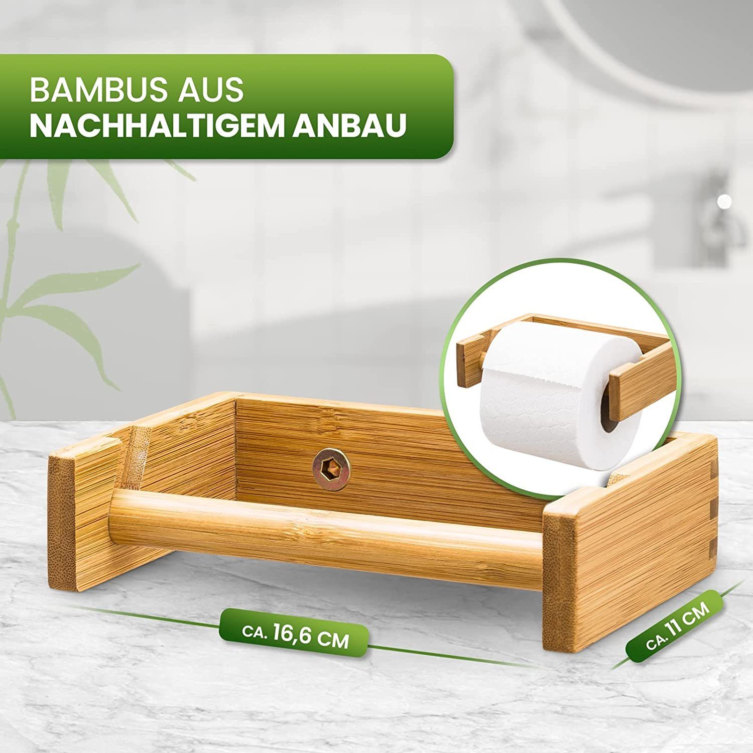 HEIMWERT Toilettenpapierhalter Klopapierhalter Toilettenpapier Halterung Ba günstig online kaufen