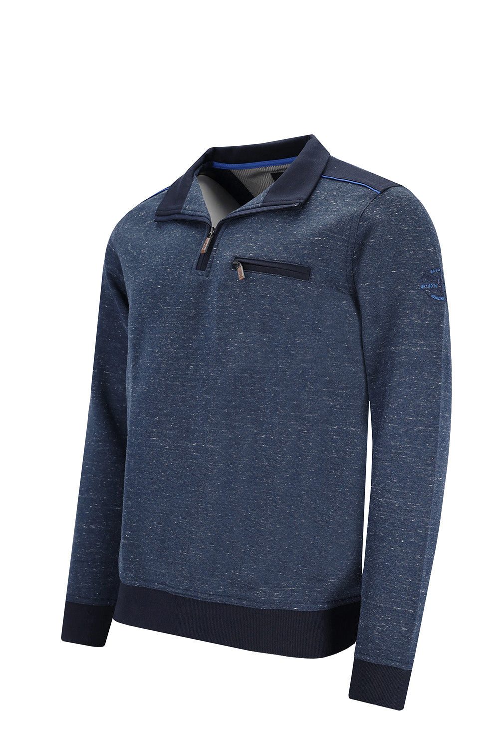 Hajo Sweatshirt Troyer-Sweatshirt in Mouline