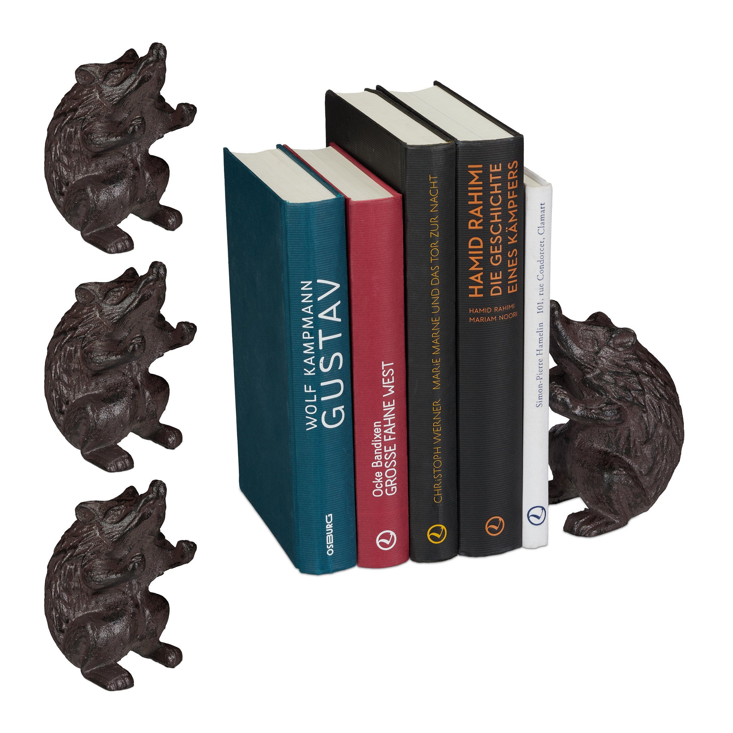 Buchstütze 4 x Buchstütze Igel