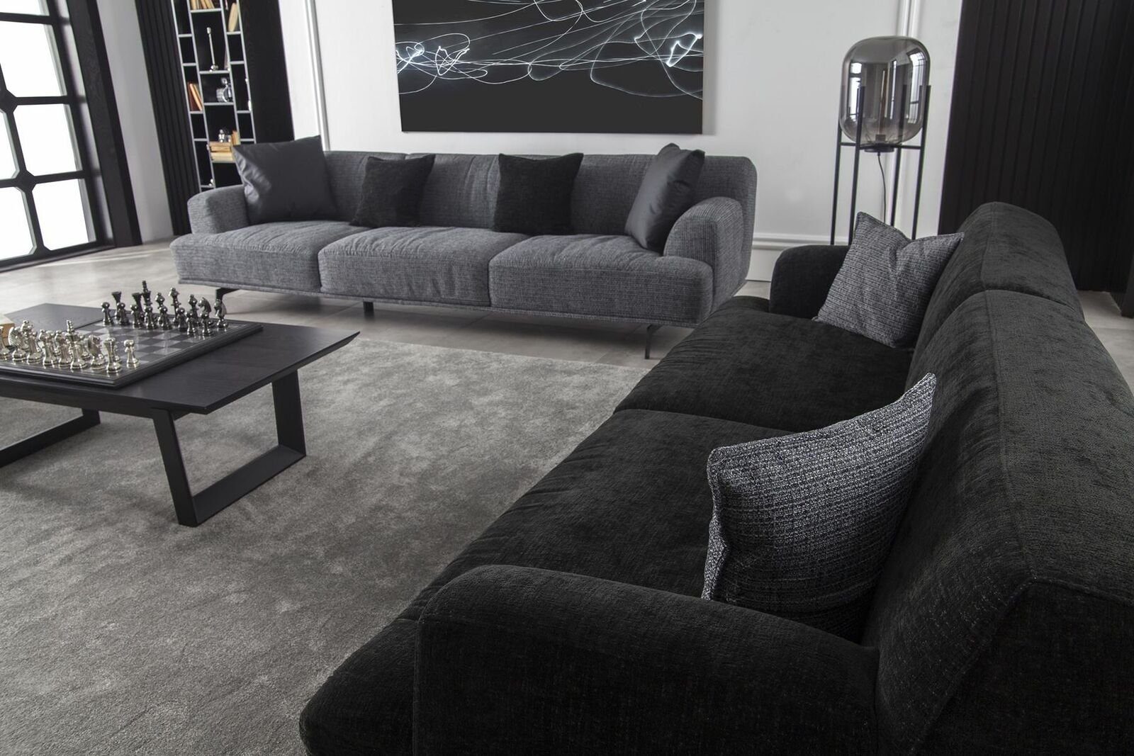 Möbel JVmoebel Couch Couchen Stoffsofa Sofas, Polster 4-Sitzer 1 Europa Teile, Viersitzer Big Made in Couch