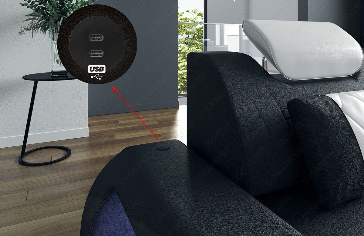 Sofa Dreams Wohnlandschaft Polster Stoff Sofa Rimini U Form H Strukturstoff Stoffsofa, Couch wahlweise mit Bettfunktion