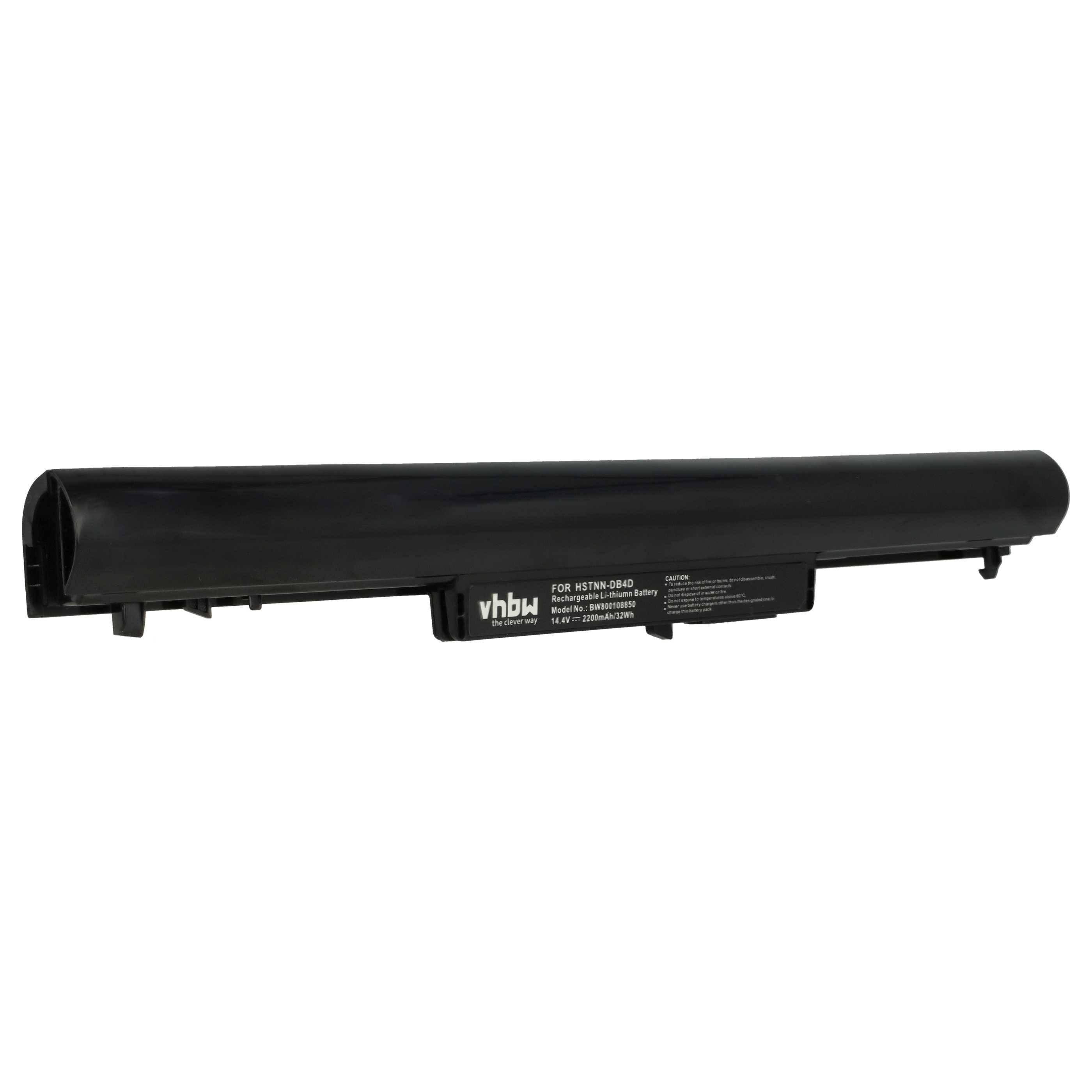 vhbw Ersatz für HP VK04, TPN-Q113, TPN-F112, TPN-Q115, TPN-Q114, HSTNN-YB4M Laptop-Akku Akku Li-Ion 2200 mAh (14,4 V, 1 St), Leistungsfähiger Austausch-Akku für Notebook, Wiederaufladbar, Jede von VHBW