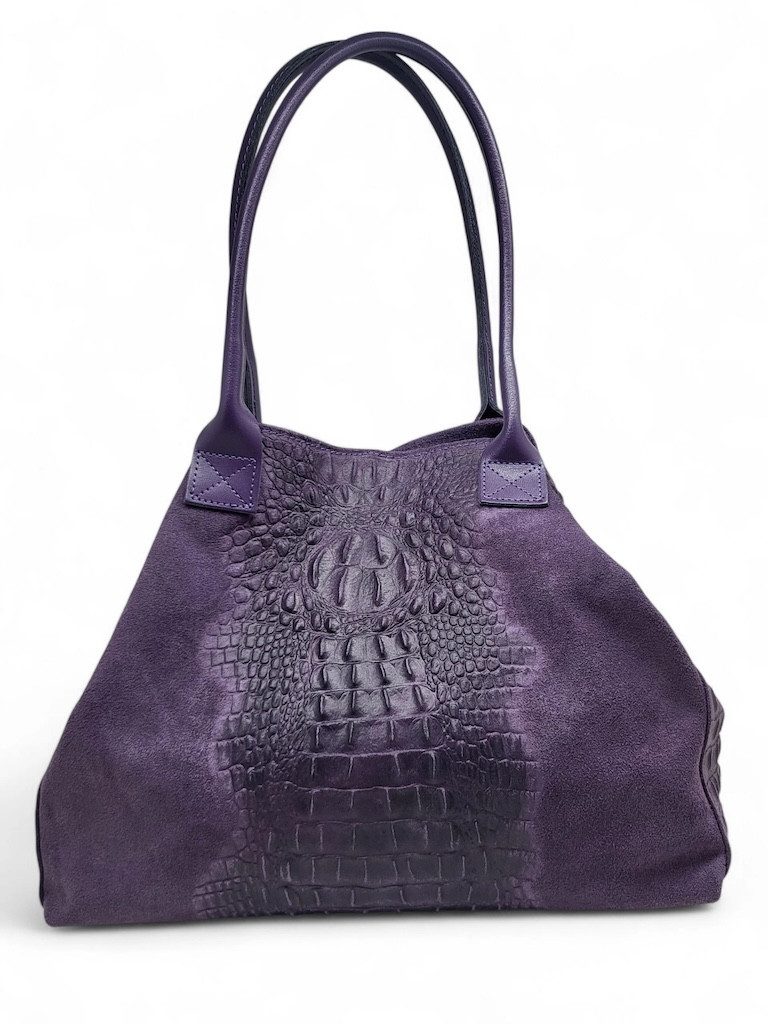 BZNA Handtasche Alisa Ladas Shopper Kroko Prägung Designer Ledertasche Schultertasche