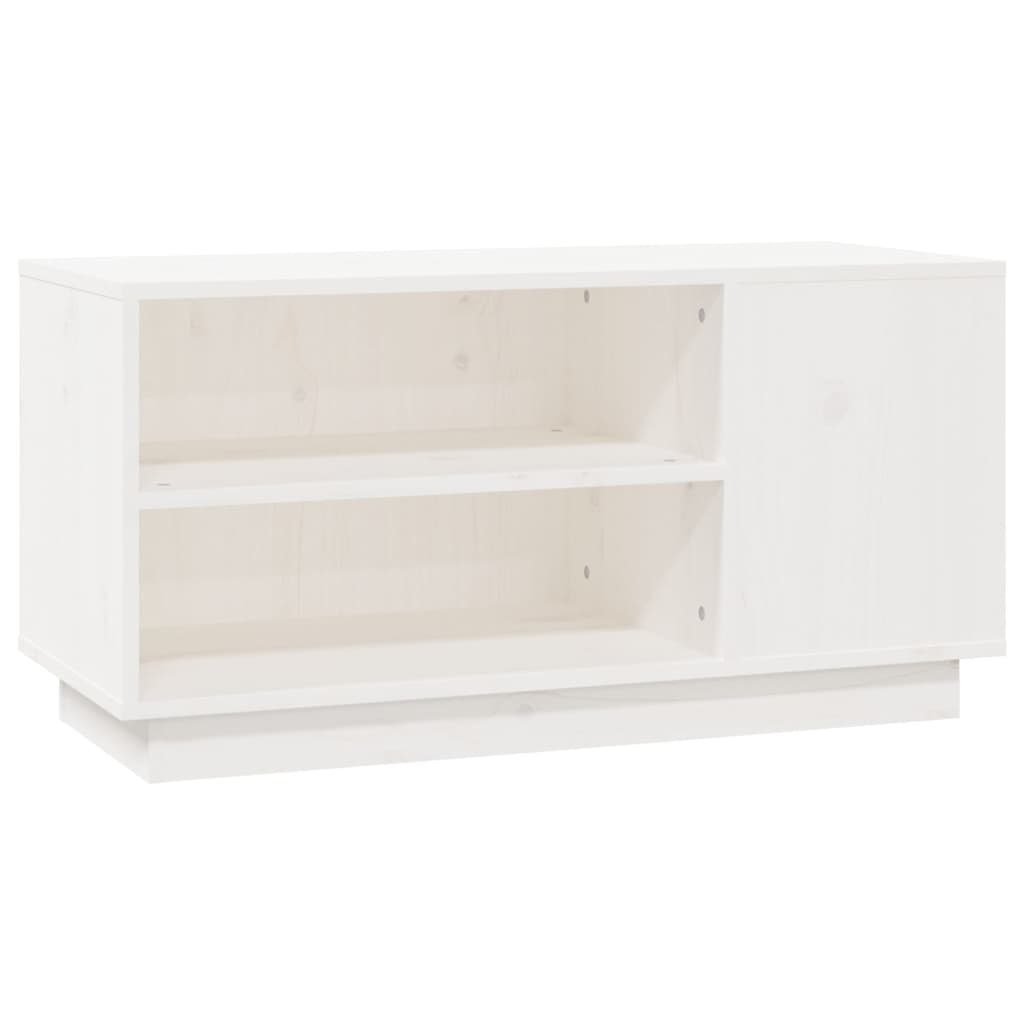 TV-Schrank Weiß Massivholz 80x35x40,5 cm TV-Schrank Kiefer (1-St) vidaXL