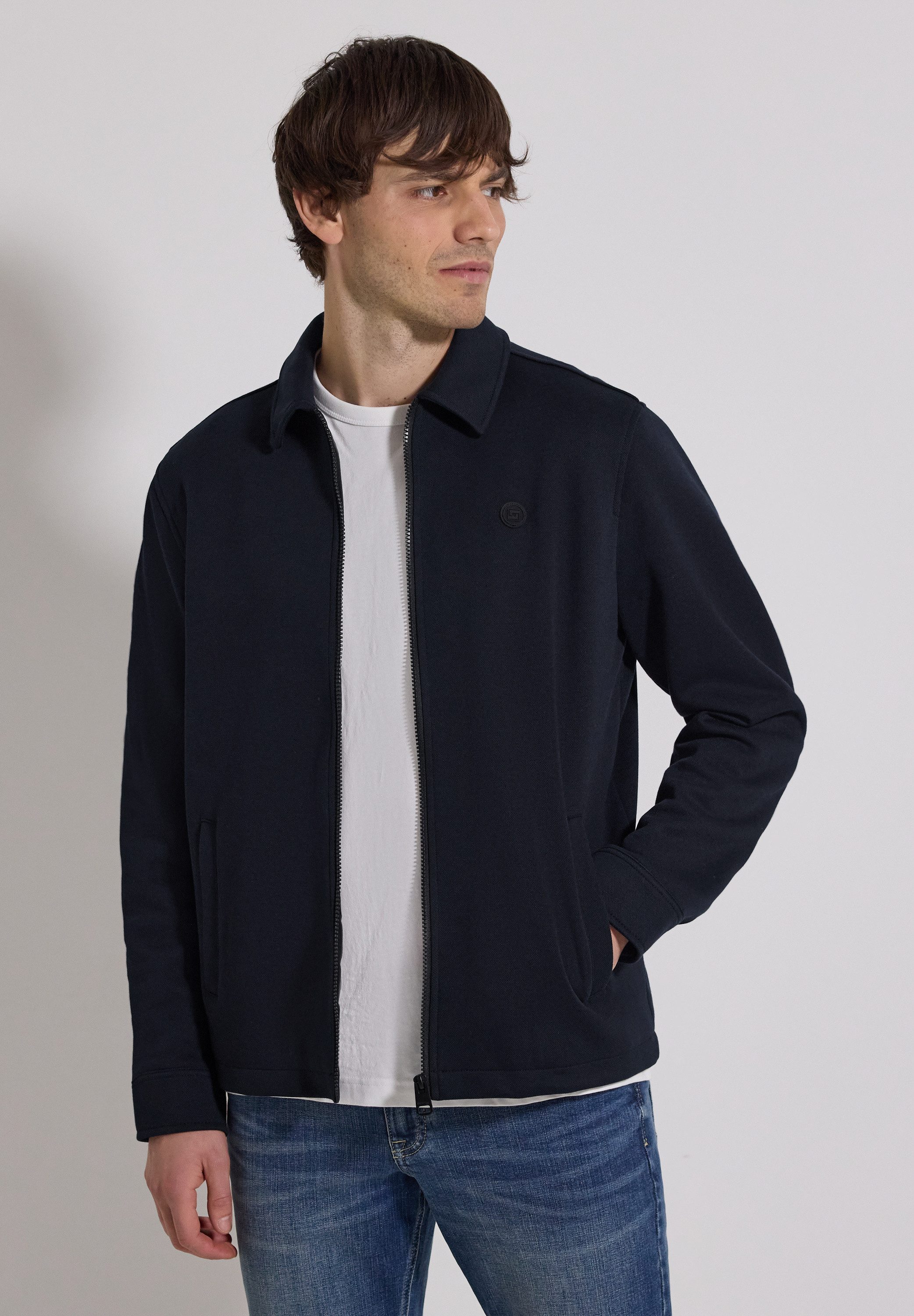STREET ONE MEN Blouson mit Piqué-Struktur