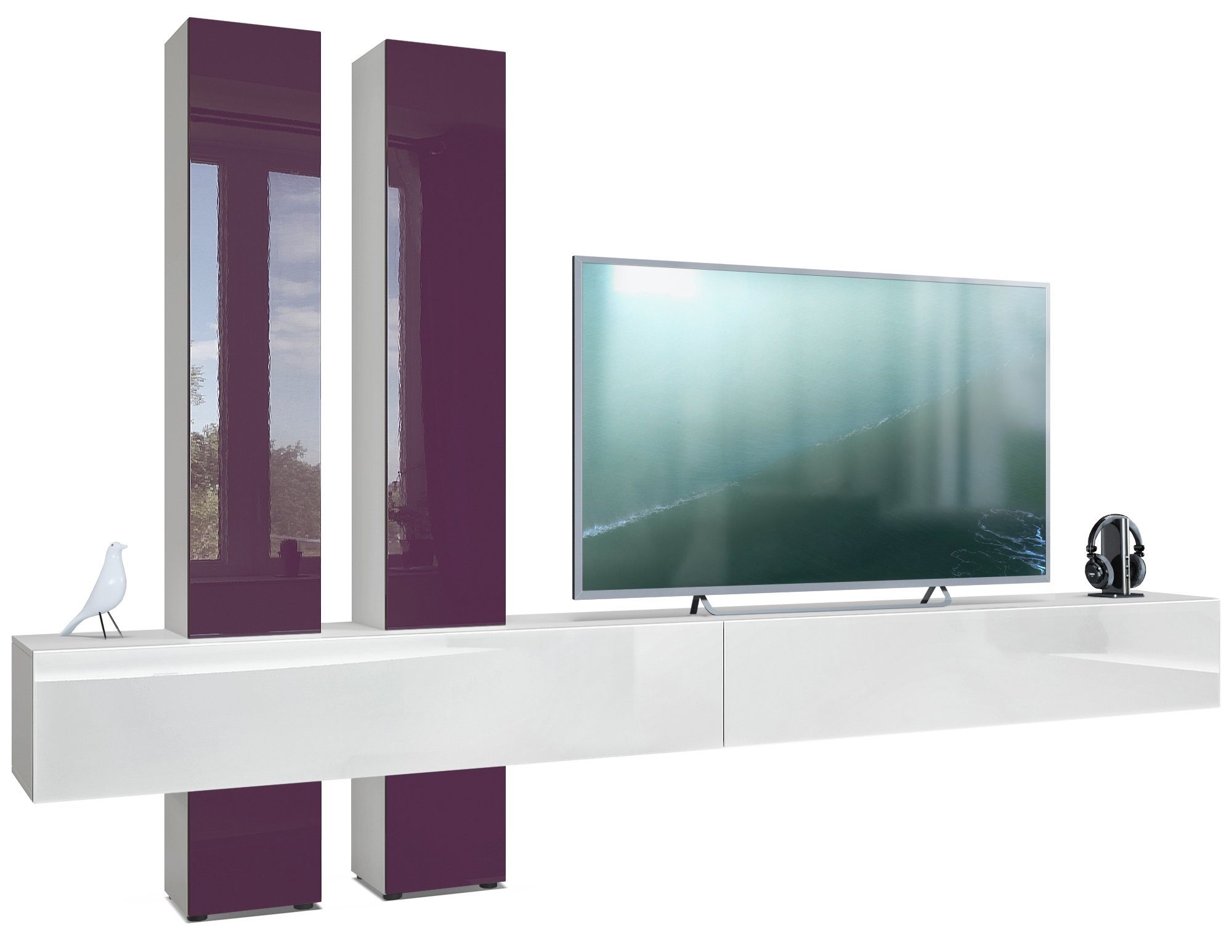 Vladon Wohnwand Moja, (Anbauwand, mit Rückwand günstig online kaufen