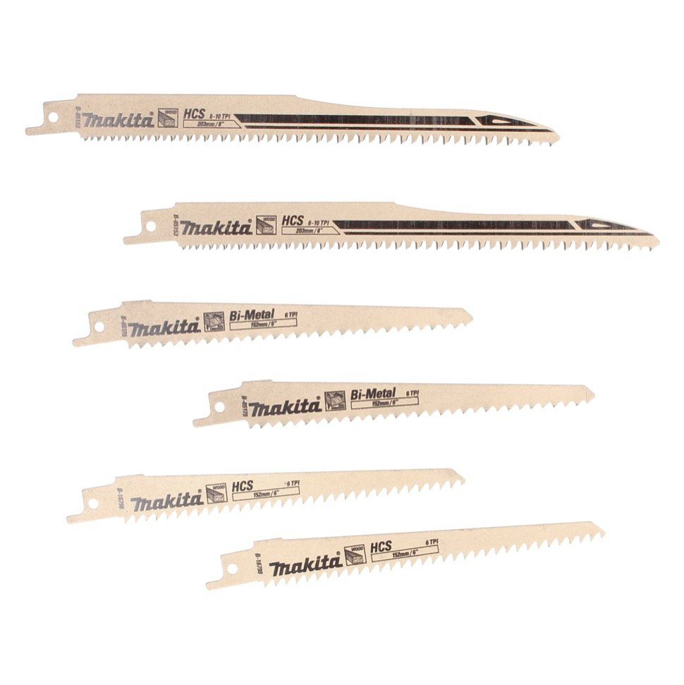 Makita Säbelsägeblatt Reciprosägeblatt Sortiment A 152 - 203 mm 6 tlg. (B-44432) für Holz – Bild 4 von 5