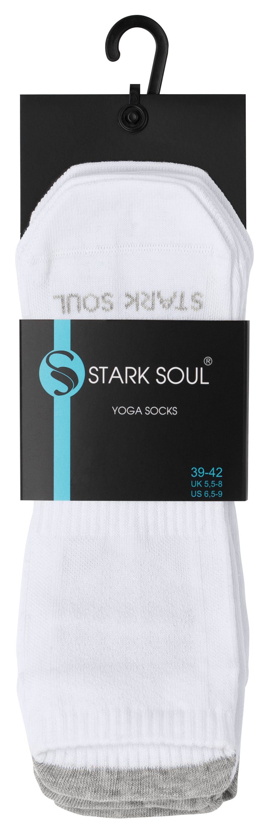 Pilates Stark Antirutschsohle Sneakersocken Yoga (3-Paar) weiss - mit ABS Soul® und für