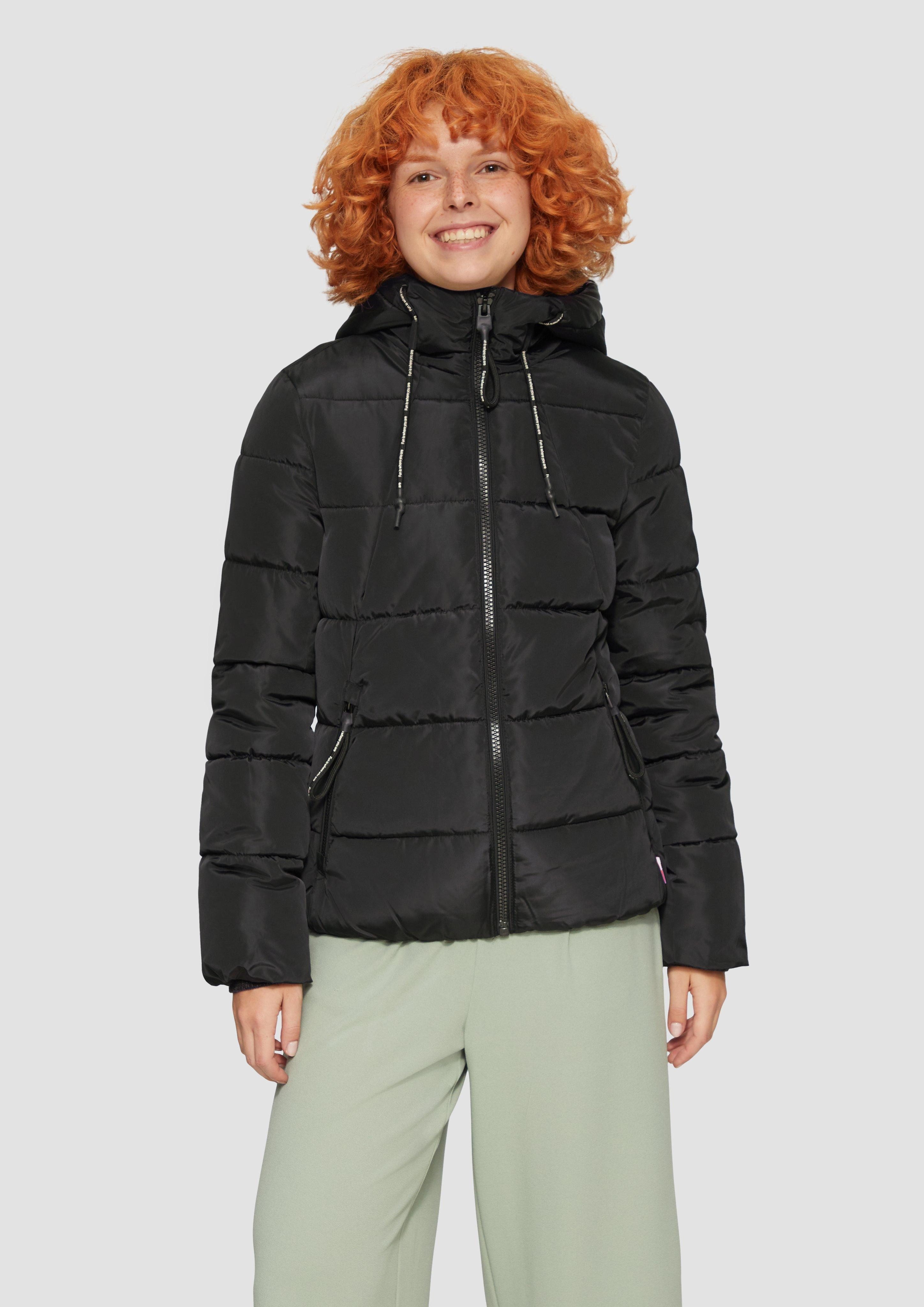 QS Outdoorjacke Wattierte Steppjacke mit Kapuze günstig online kaufen