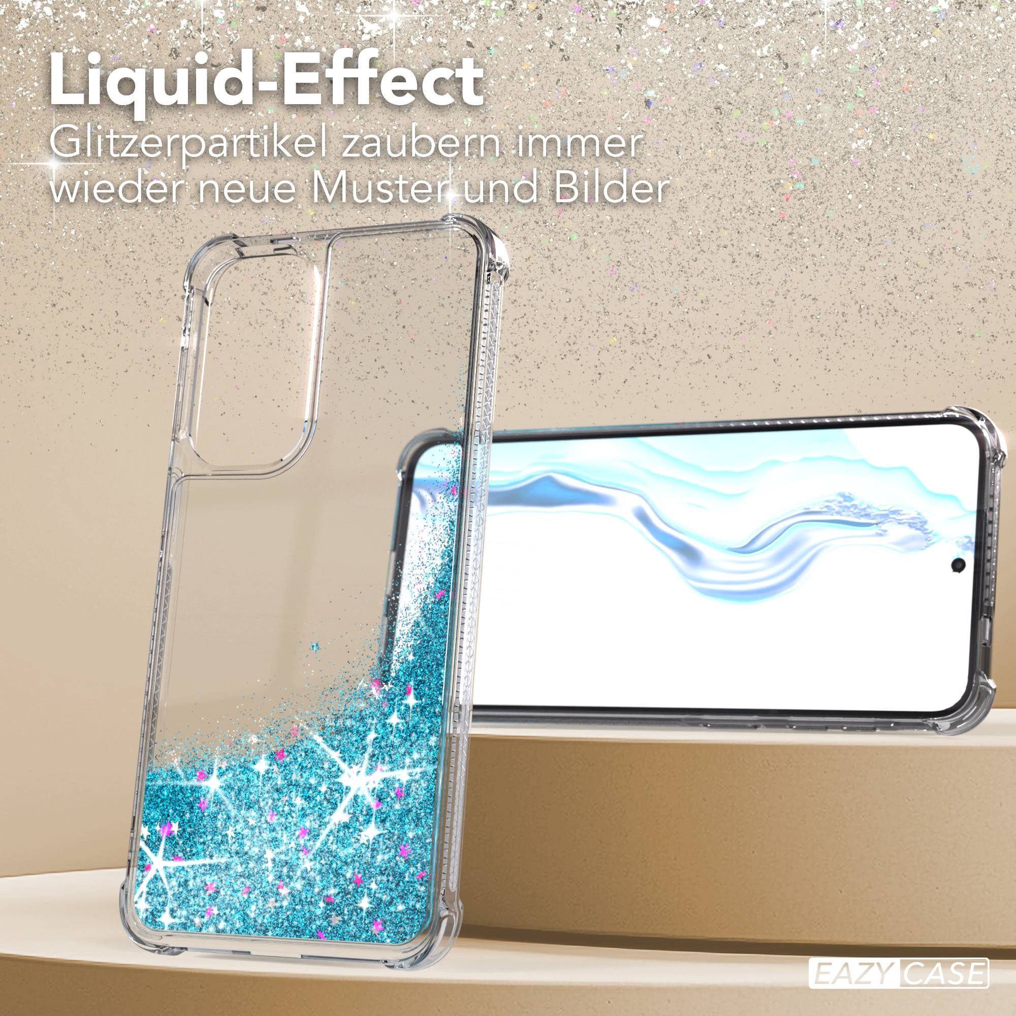EAZY CASE Handyhülle Liquid Glittery Case für Samsung Galaxy A57 6,7 Zoll, Gloss Slimcover Girly Backcover Bling Phone Case kratzfeste Cover Blau – Bild 4 von 5